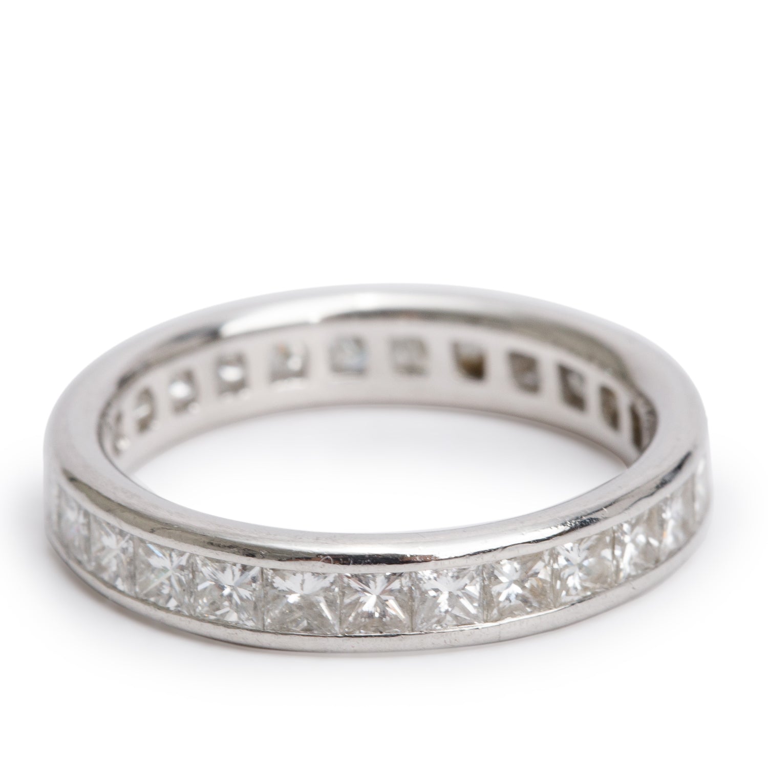 Platinum 1.88 tcw. Diamond Eternity Band Ring, Size 6.25