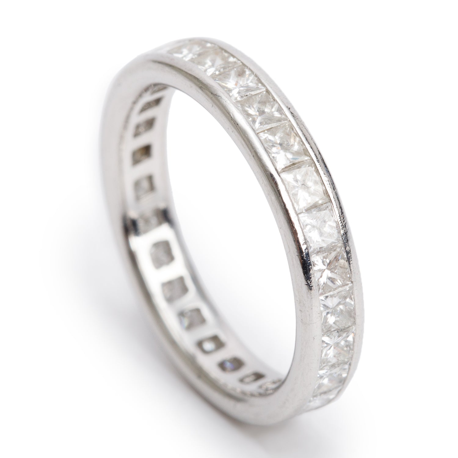 Platinum 1.88 tcw. Diamond Eternity Band Ring, Size 6.25