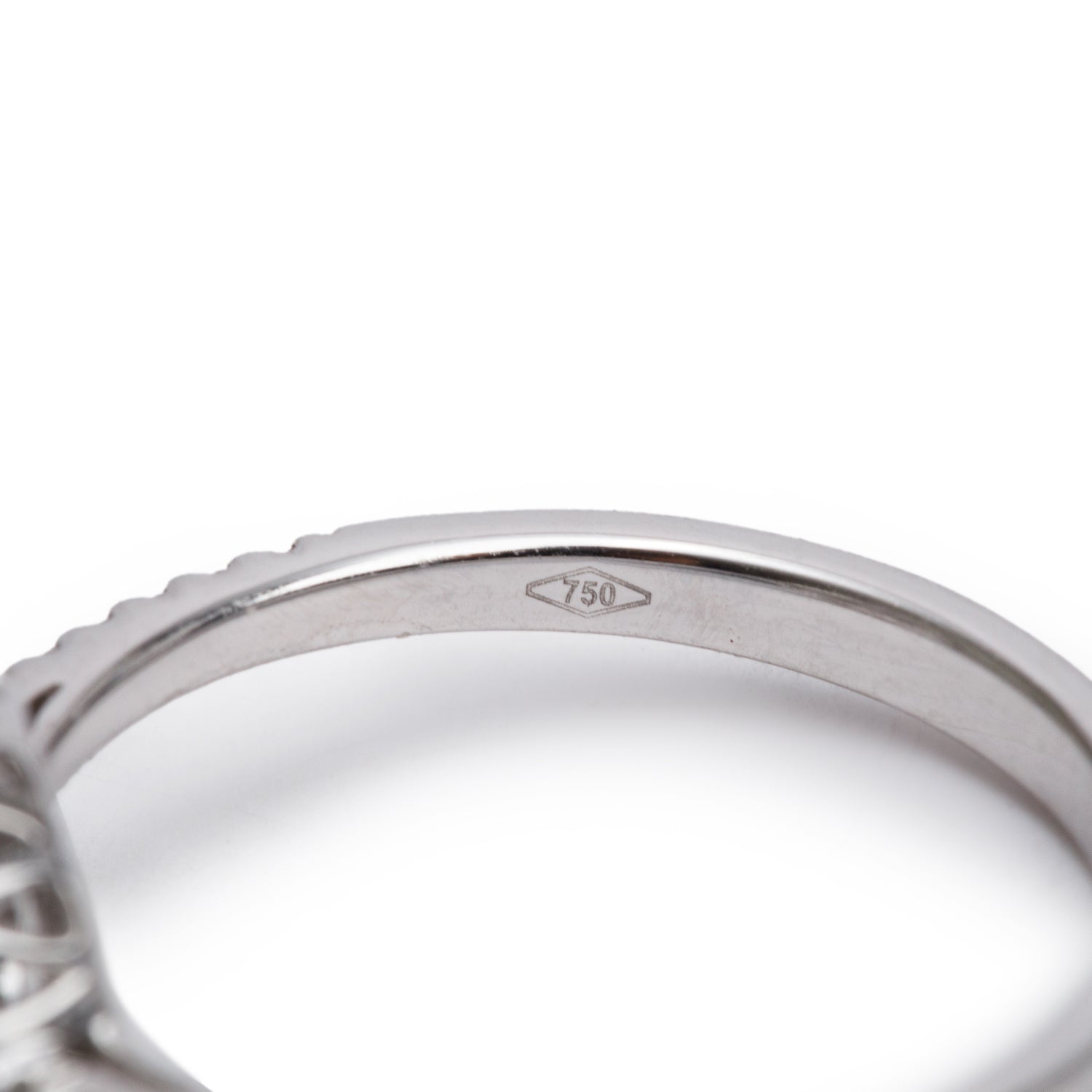 Effy 18k White Gold Cluster Diamond Engagement Ring, Size 7