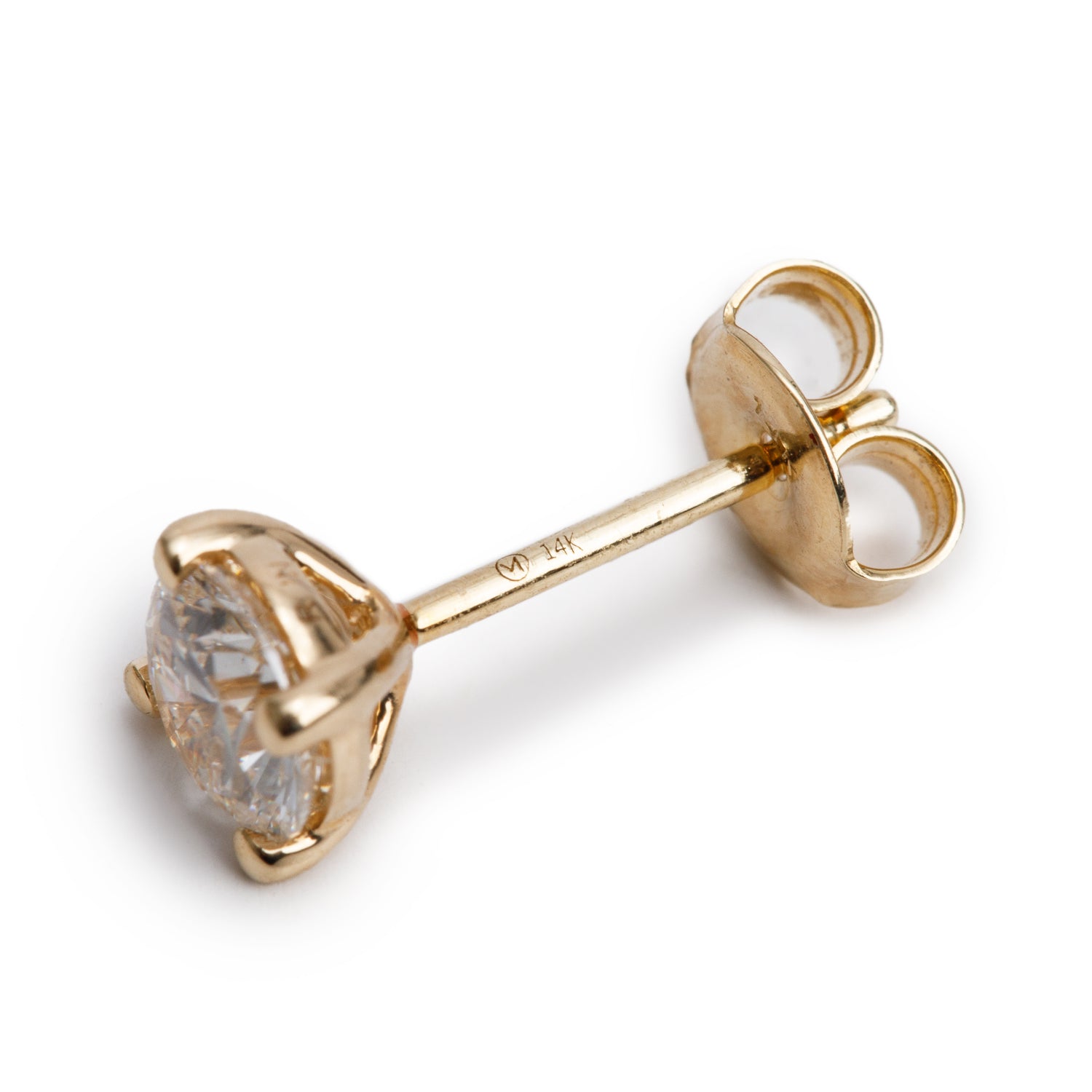 14k Yellow Gold 1.11 tcw. Diamond Stud Earrings