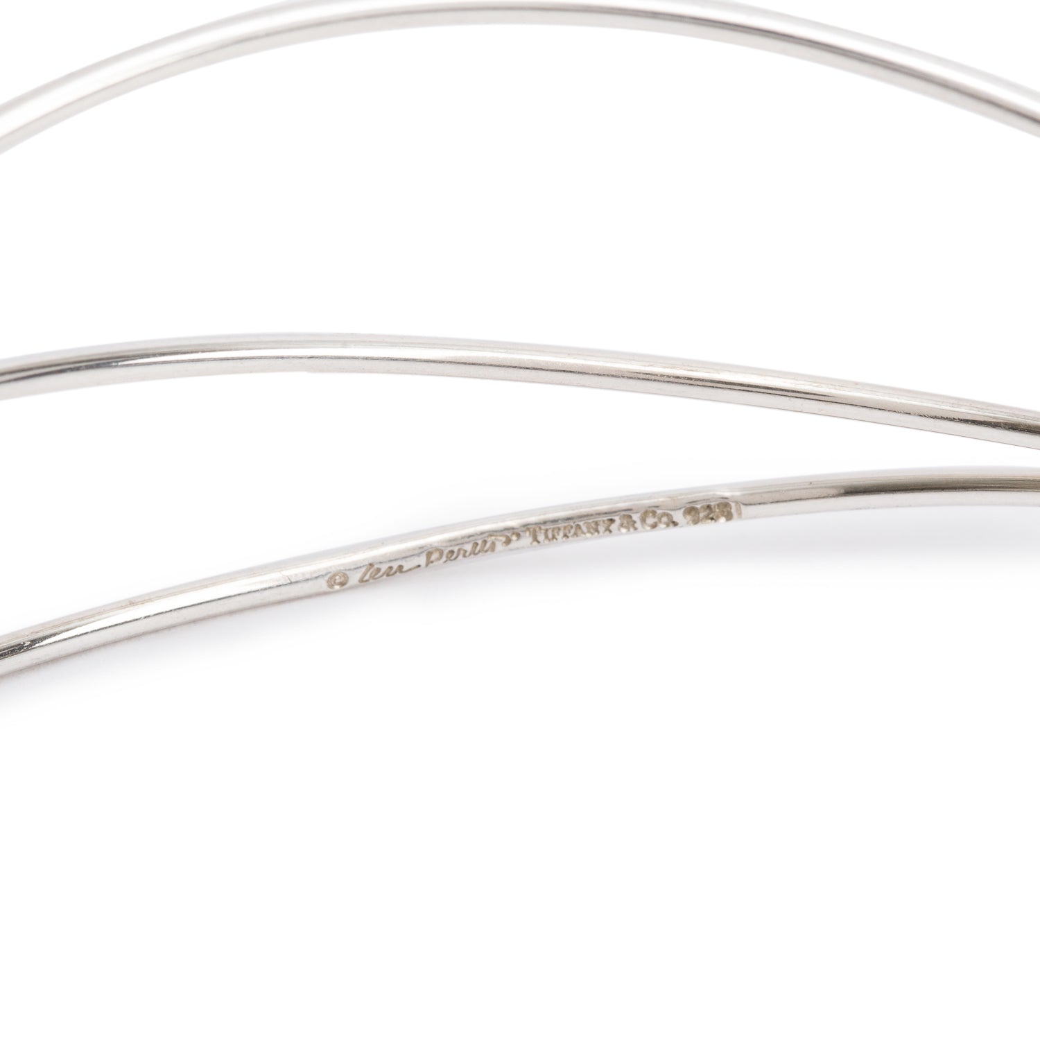 Tiffany & Co. Sterling Silver Wave Three-Row Bangle Bracelet