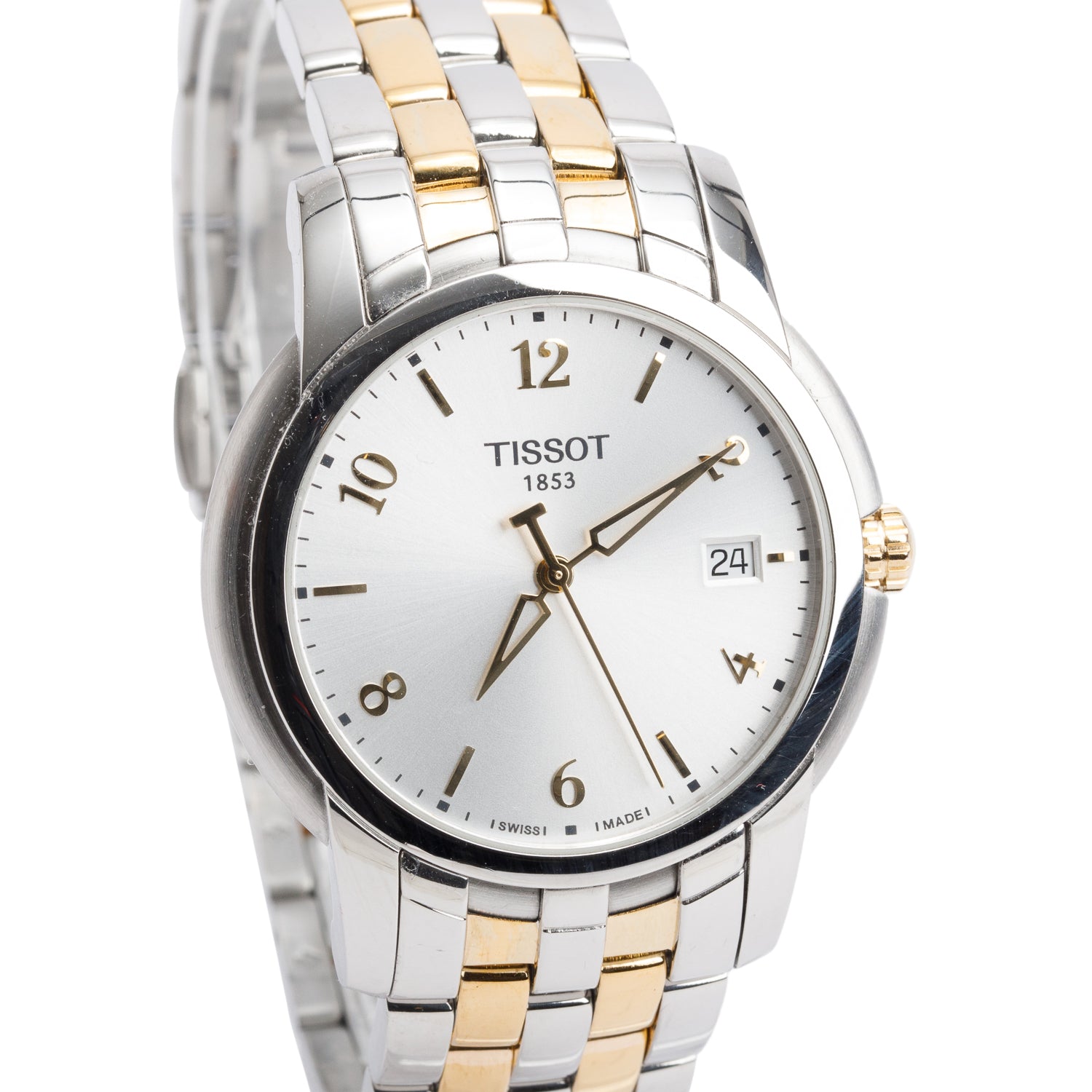 Tissot Two-Tone Stainless Steel Ballade III 39.5 MM Quartz Watch Silver Dial