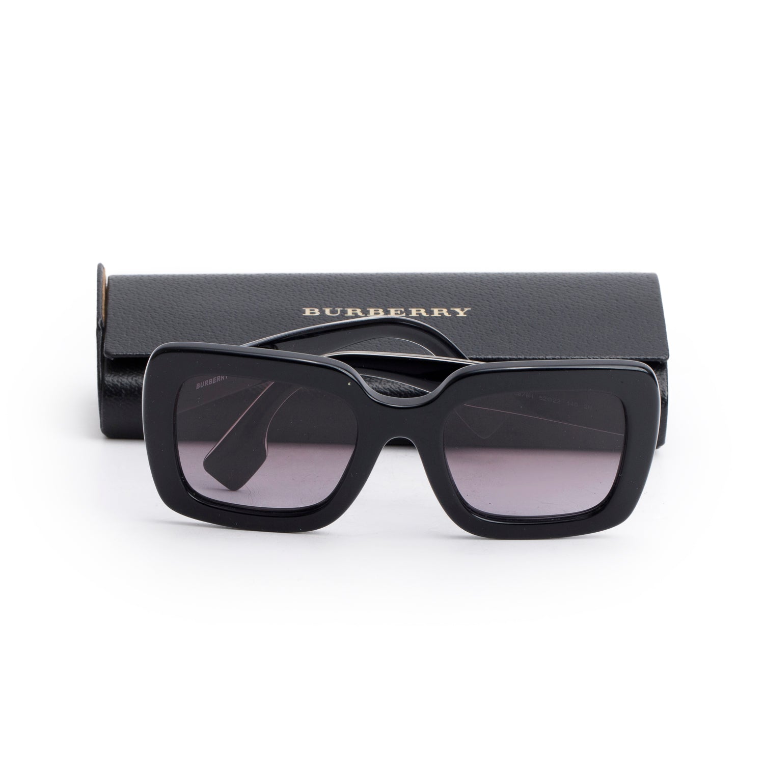 Burberry B 4284 Black Acetate Square Sunglasses w/ Case