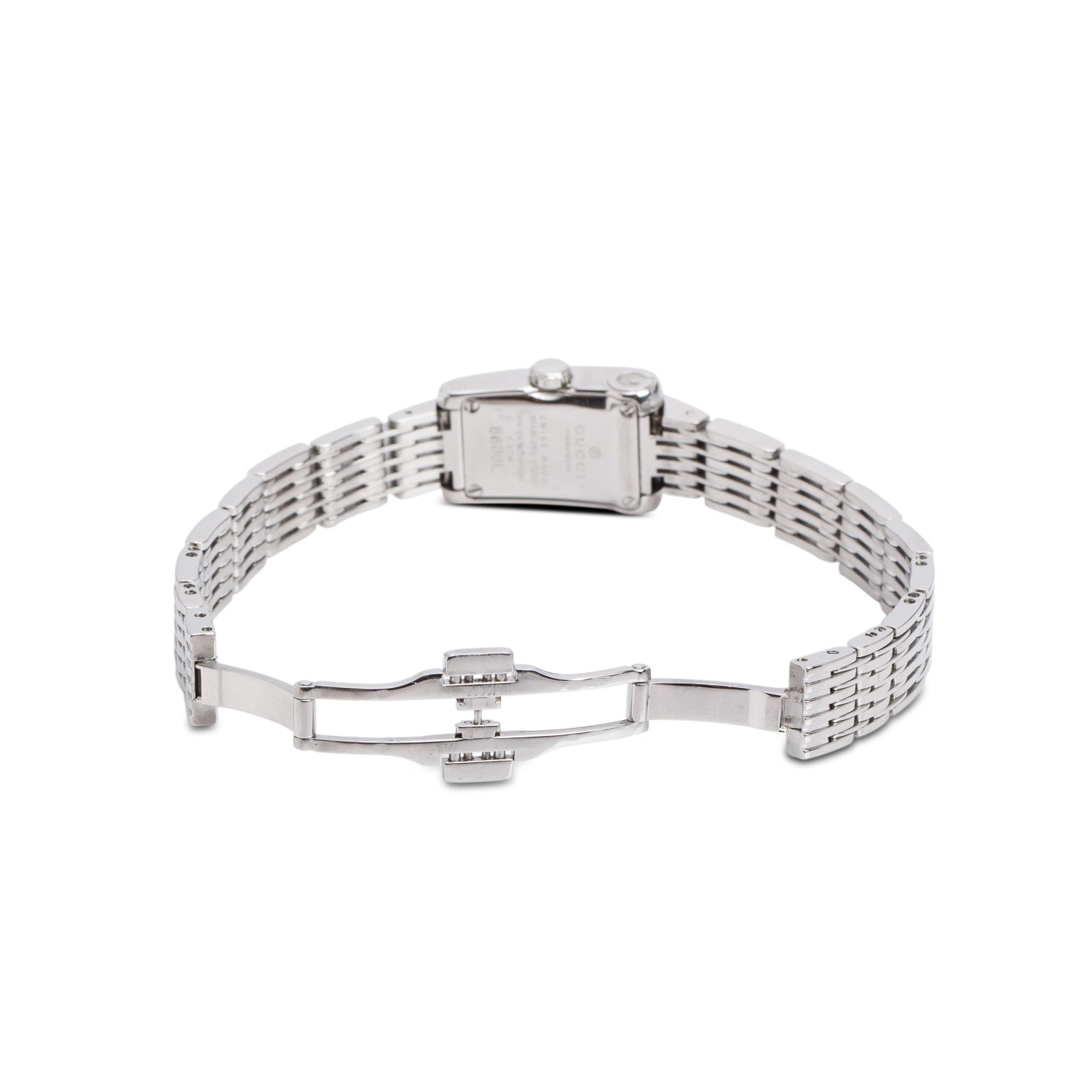 Gucci Stainless Steel Diamond Bezel 8600 Series Watch Mother of Pearl Dial