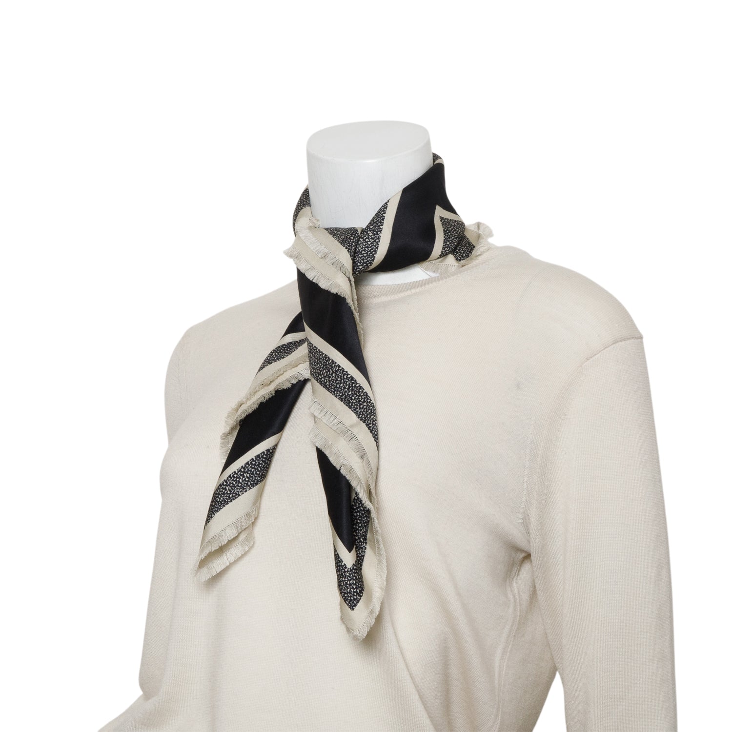 Christian Dior Navy Silk Oblique Diortwin Square Scarf 70