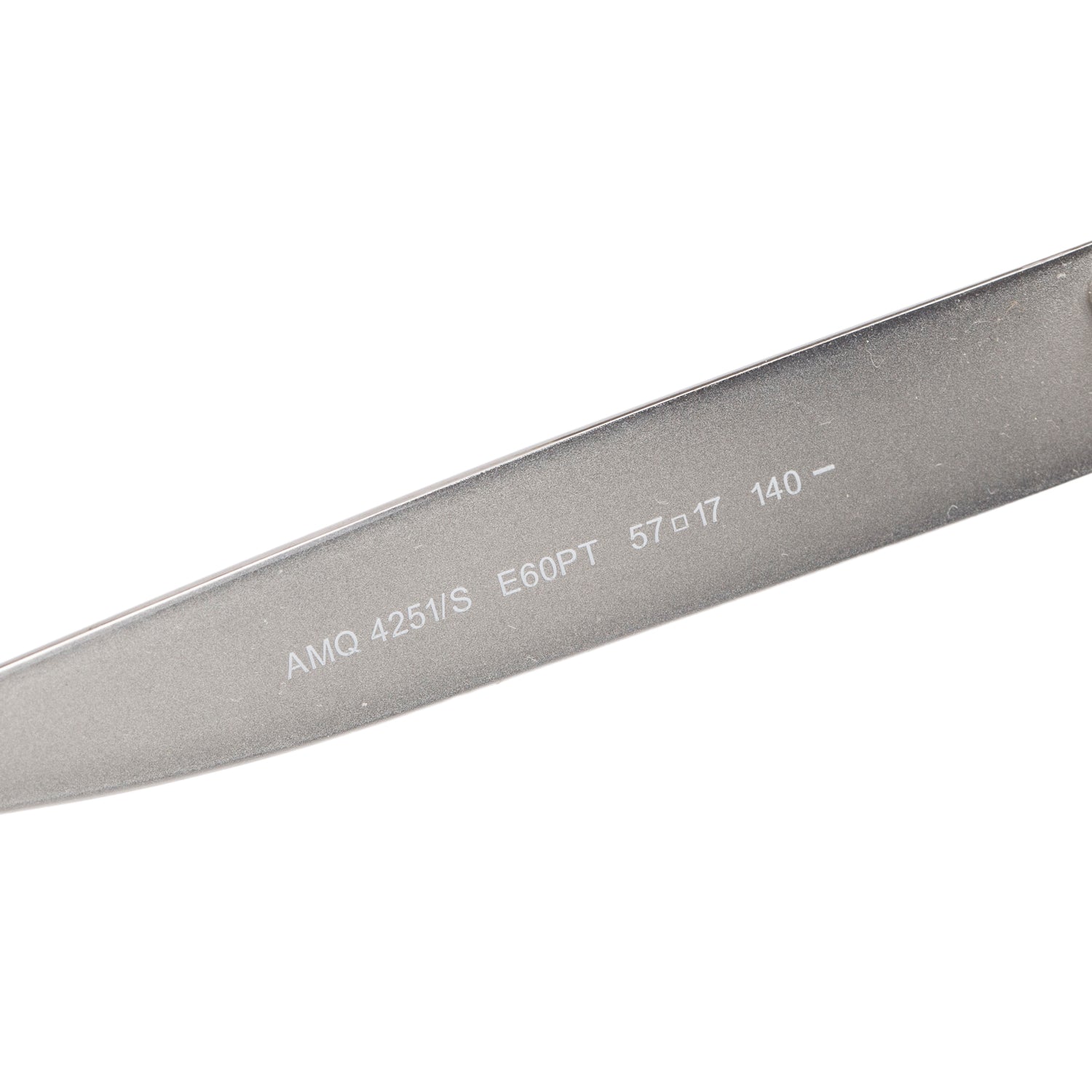 Alexander McQueen AMQ 4251 Black Acetate Silver Metal Cat Eye Sunglasses w/ Case