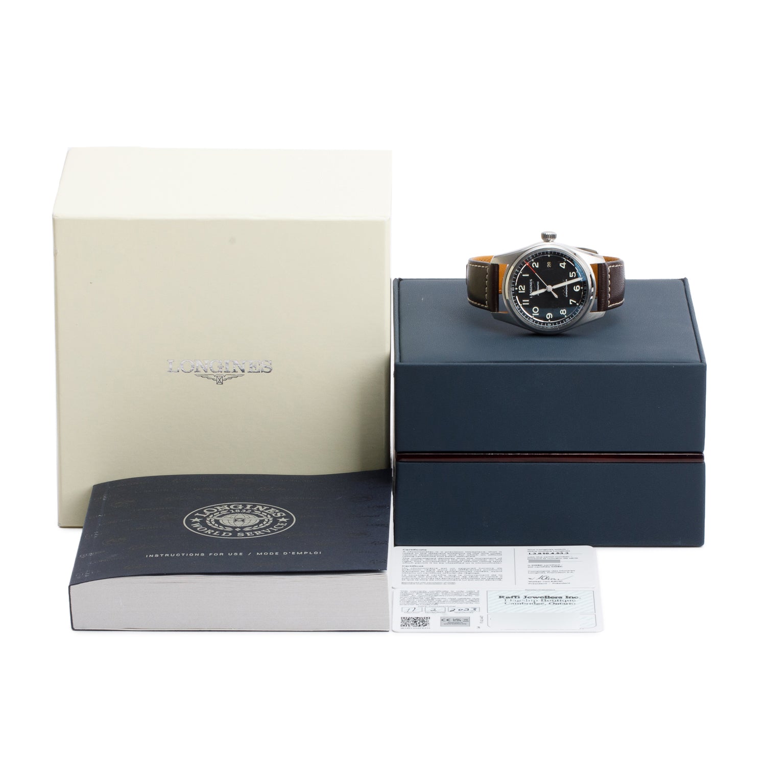 Longines 2023 Stainless Steel Spirit 40 MM Automatic Watch Black Dial w/ Box & Papers