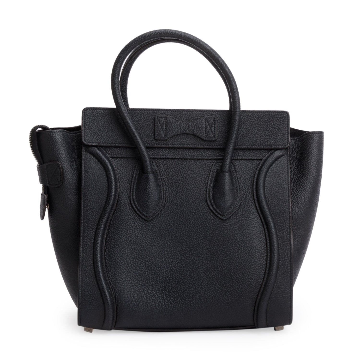 Celine Black Calfskin Leather Micro Luggage Tote