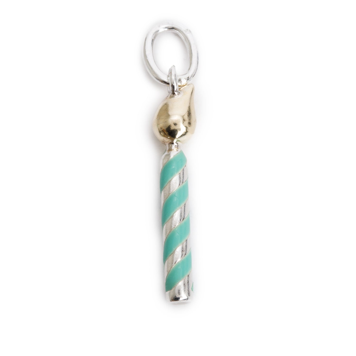 Tiffany & Co. Sterling Silver Blue Enamel Birthday Candle Charm