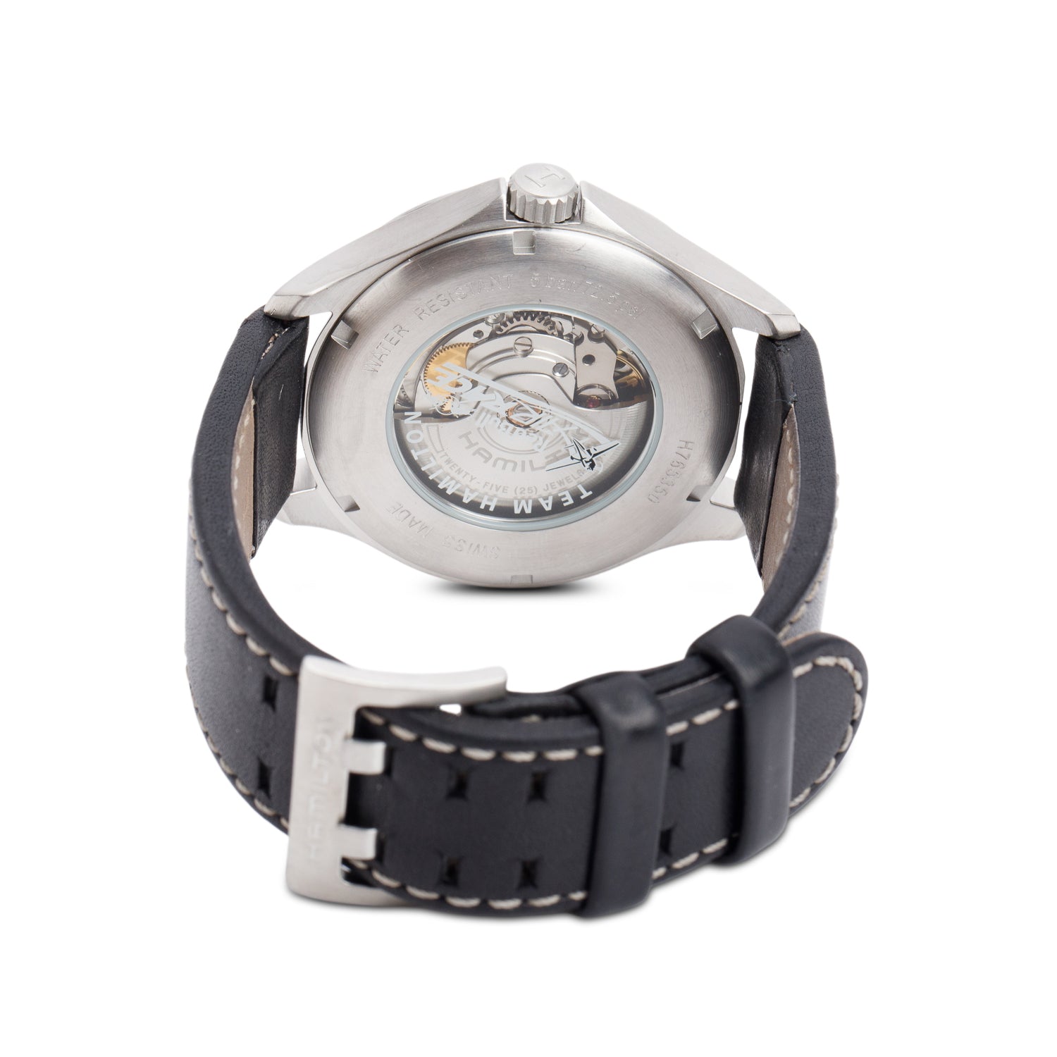 Hamilton Stainless Steel Khaki Aviation Air Race 42 MM Automatic Watch Black Dial H765350