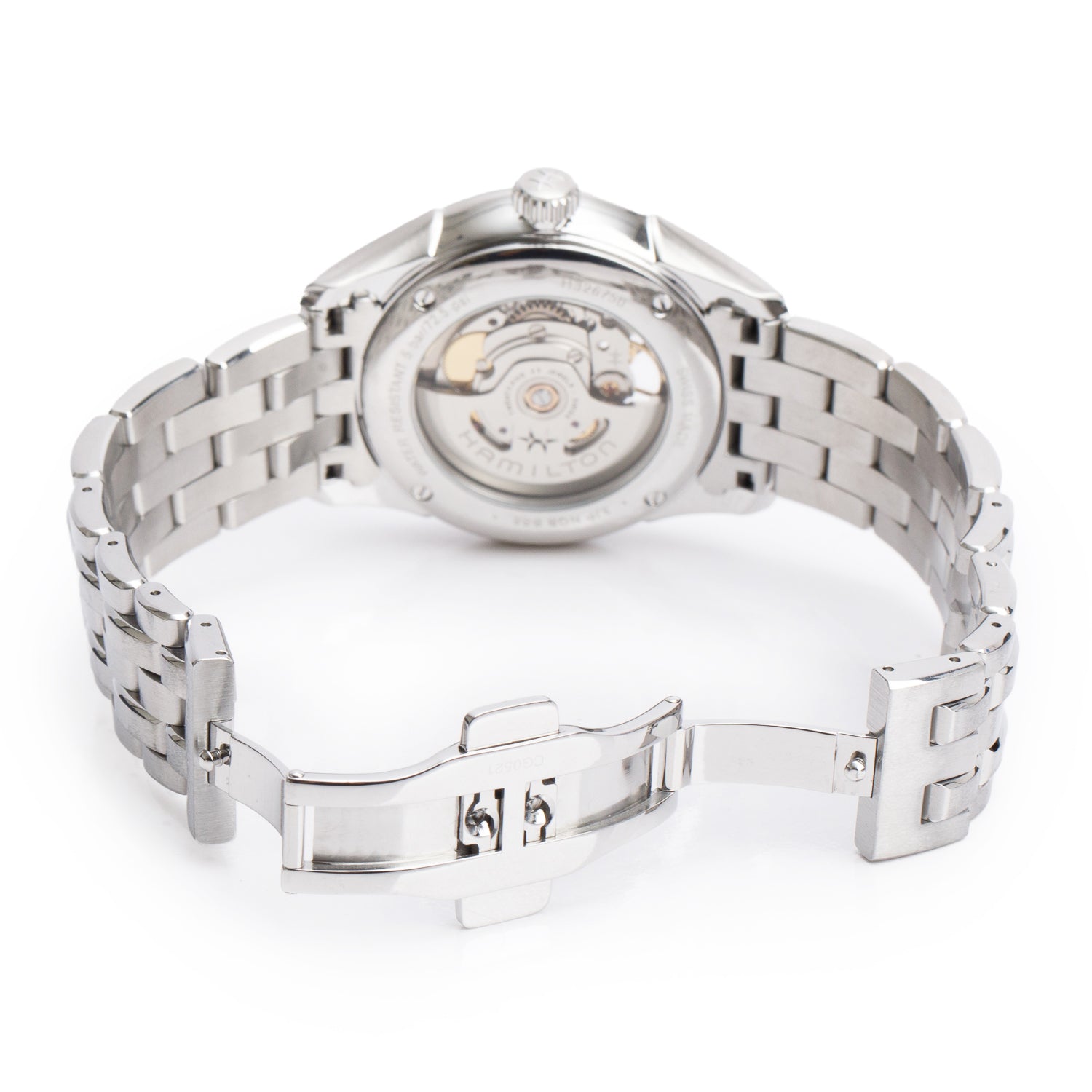 Hamilton 2025 Stainless Steel Open Heart 40 MM Automatic Watch Green Dial H326750 w/ Box & Papers