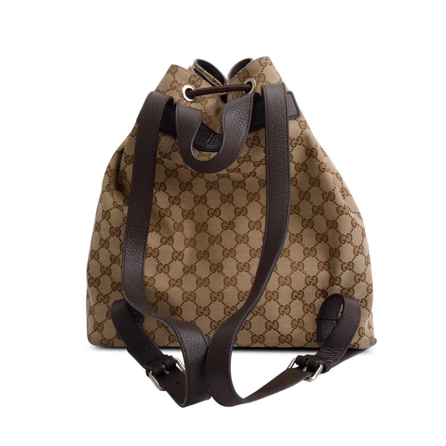 Gucci Monogram Dollar Calfskin O Drawstring Backpack