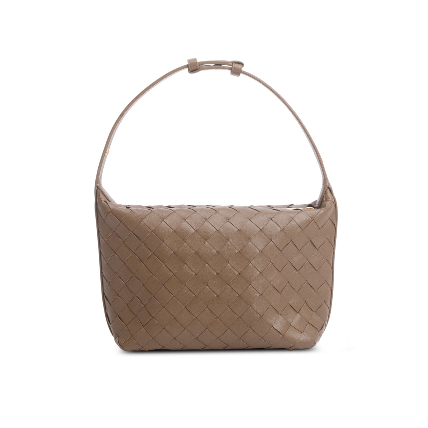 Bottega Veneta Brown Calfskin Nappa Intrecciato Mini Wallace