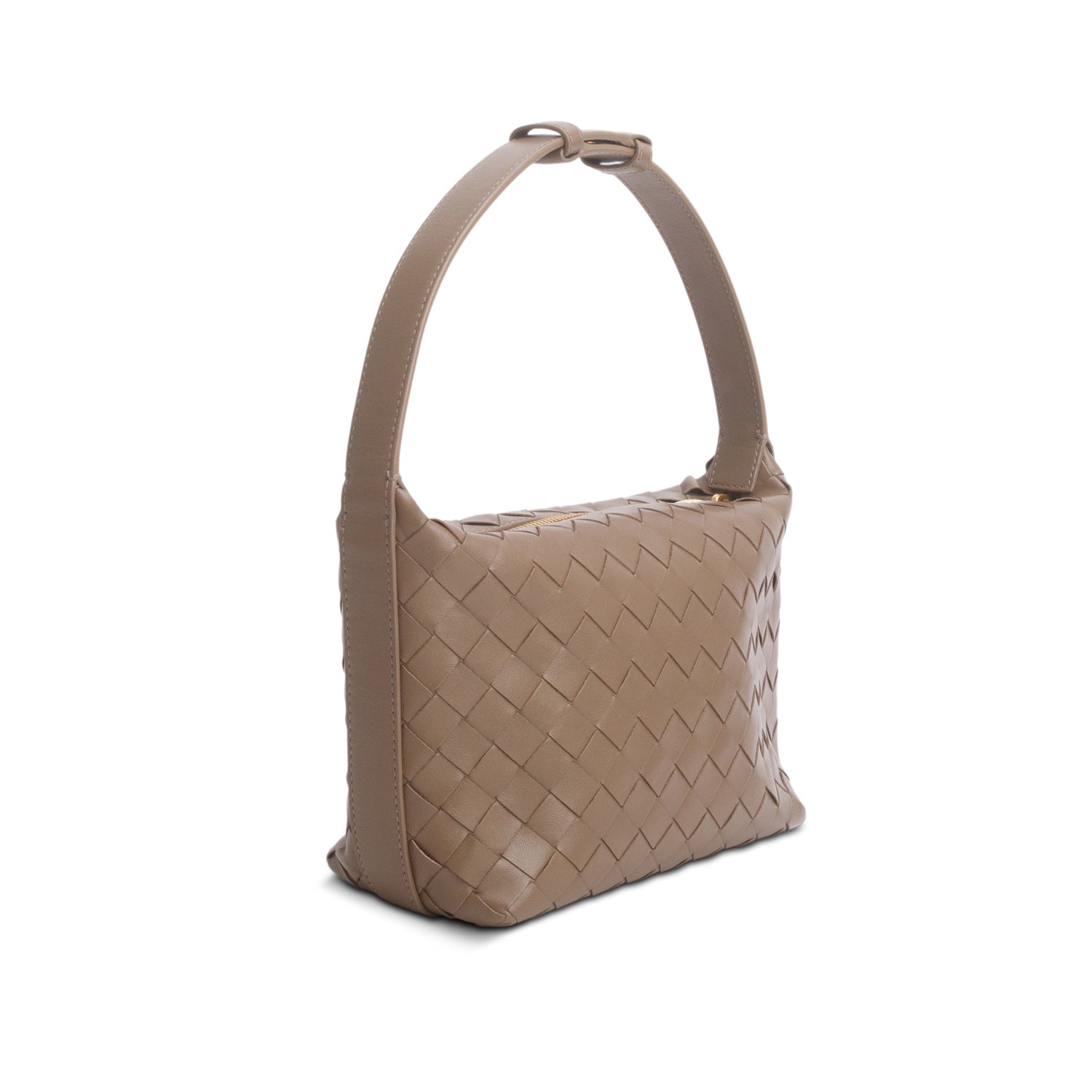 Bottega Veneta Brown Calfskin Nappa Intrecciato Mini Wallace