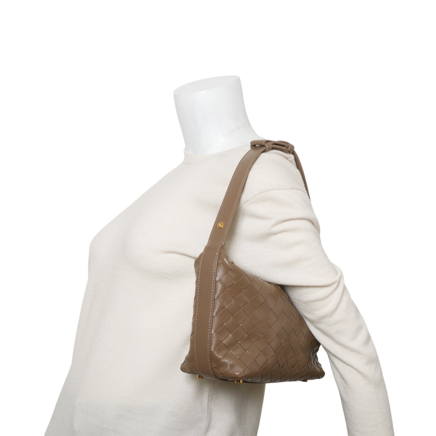 Bottega Veneta Brown Calfskin Nappa Intrecciato Mini Wallace