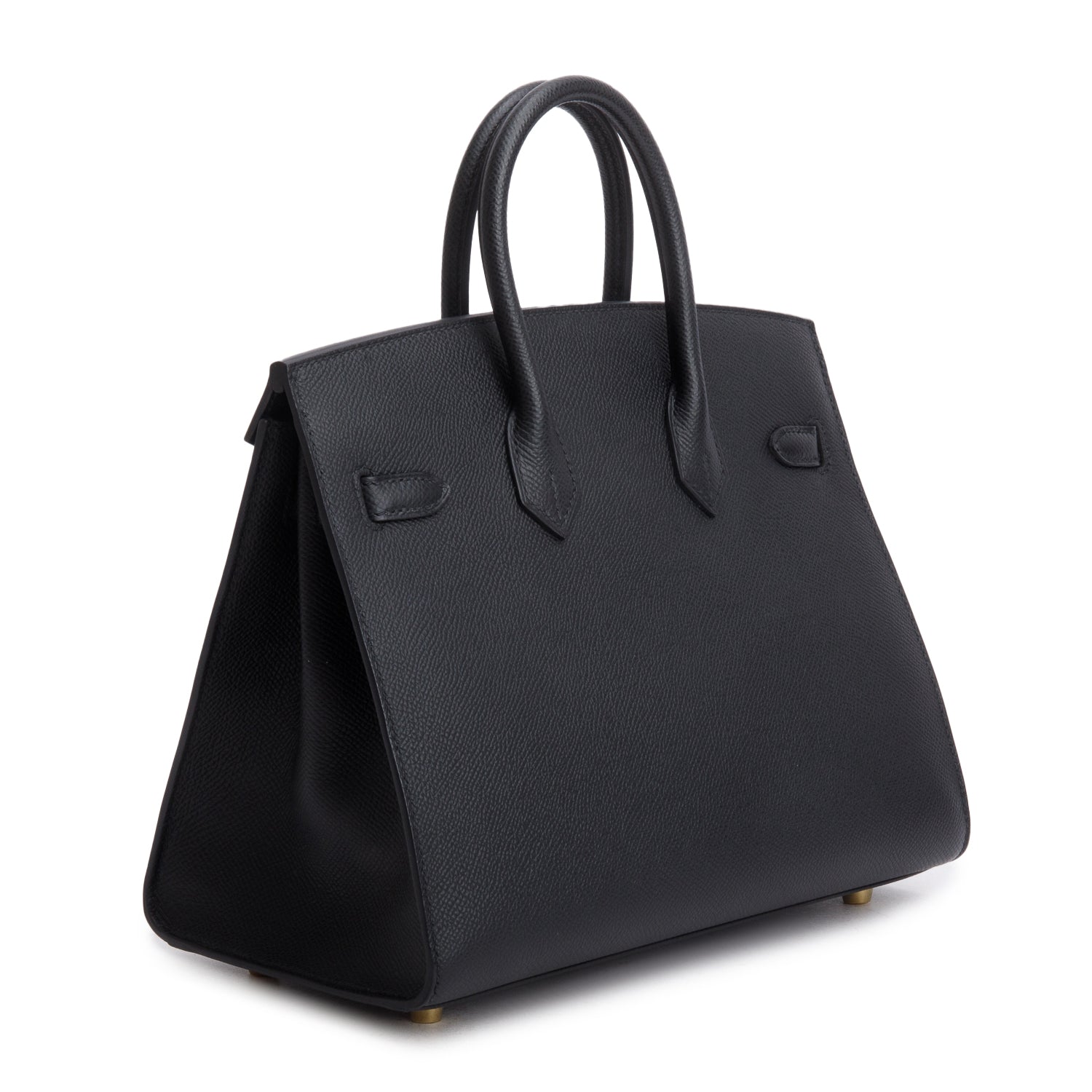 Hermes 2022 Noir Veau Epsom Birkin Sellier 25 w/ Box & Receipt