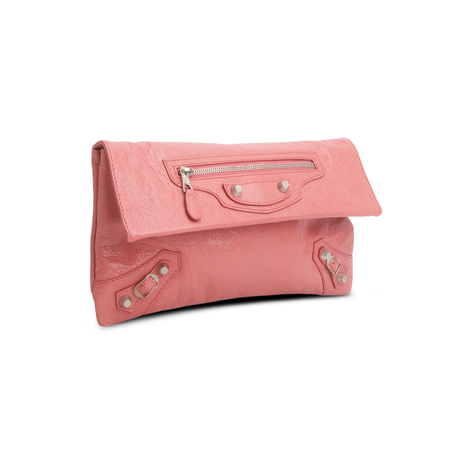 Balenciaga Pink Agneau Envelope Clutch