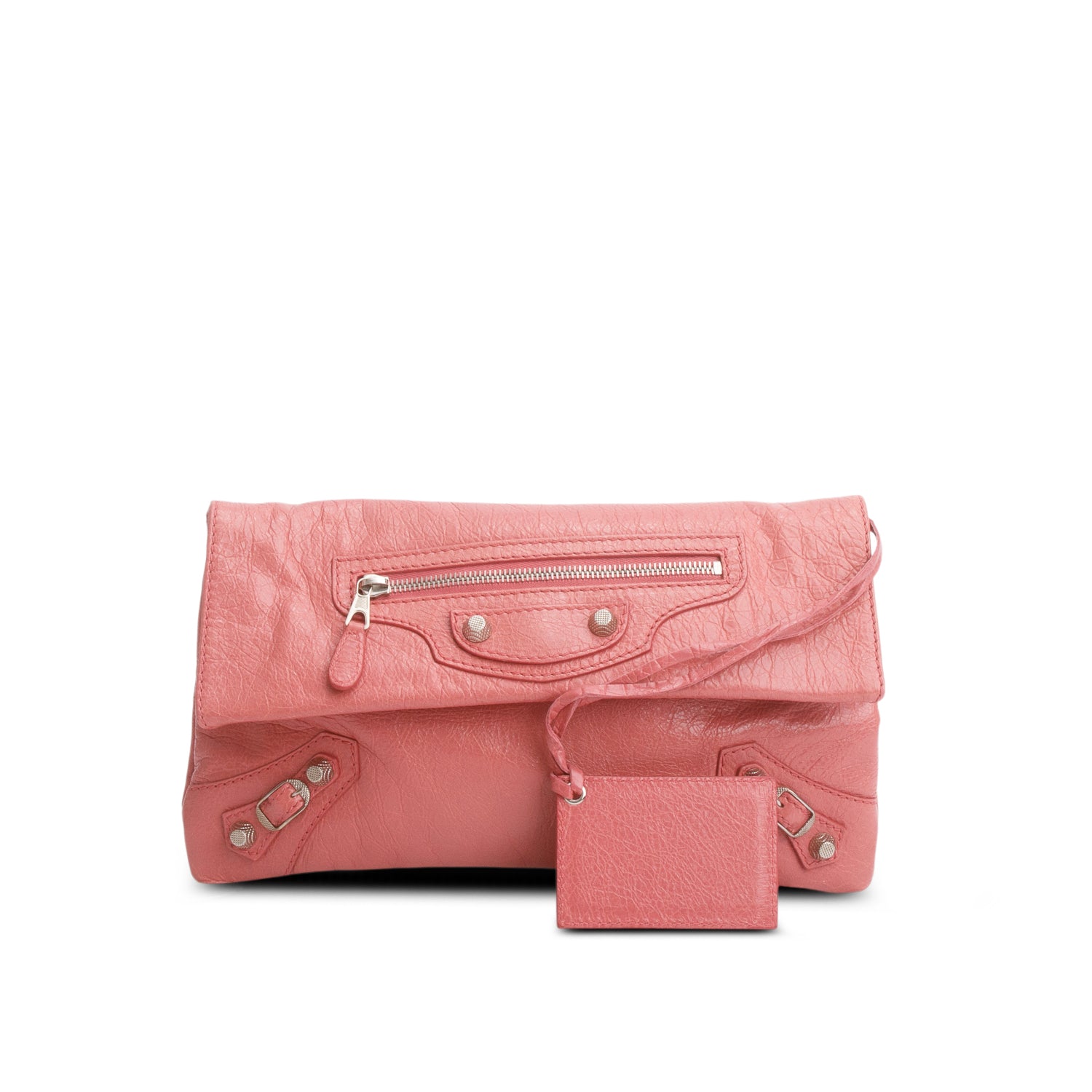 Balenciaga Pink Agneau Envelope Clutch