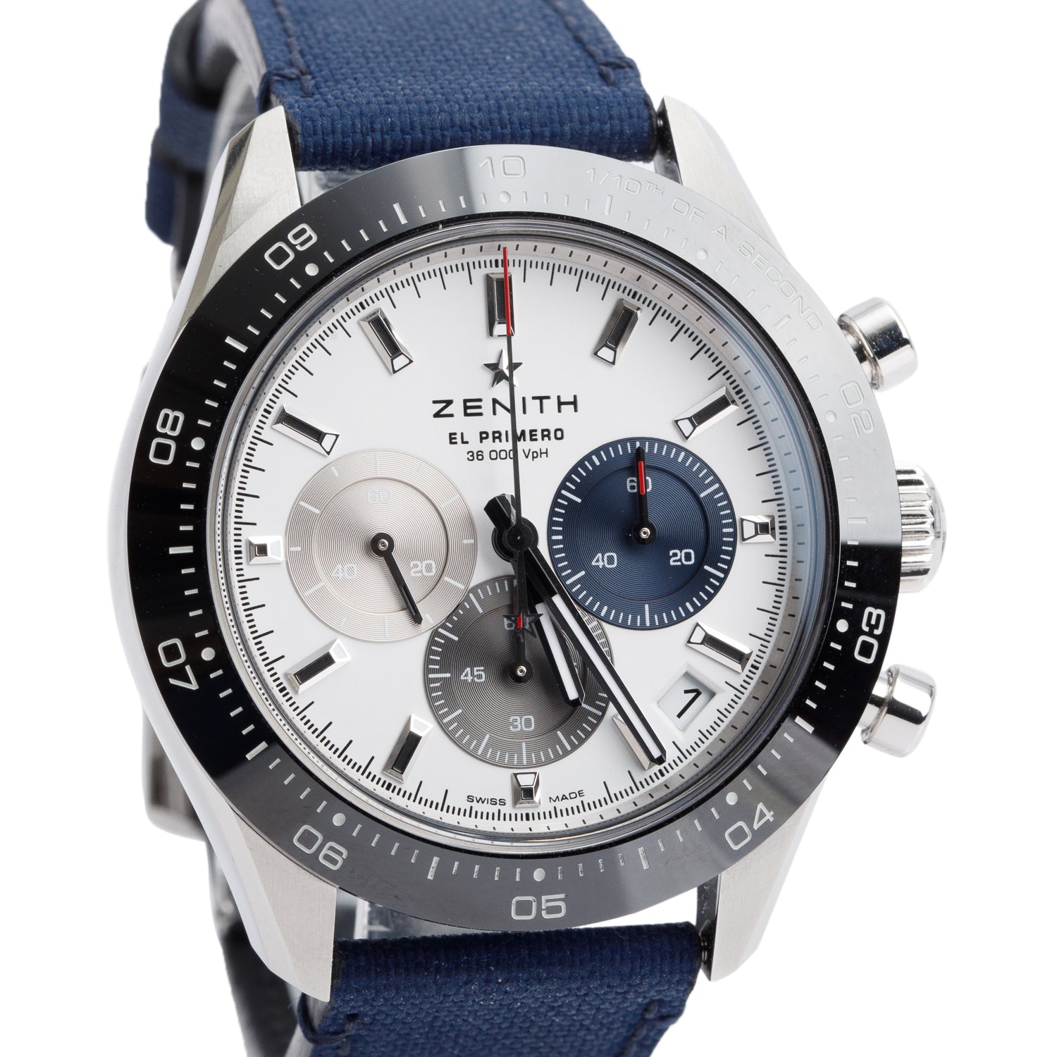 Zenith 2025 Stainless Steel Chronomaster Sport 41 MM Chronograph Automatic Watch White Dial w/ Box & Papers