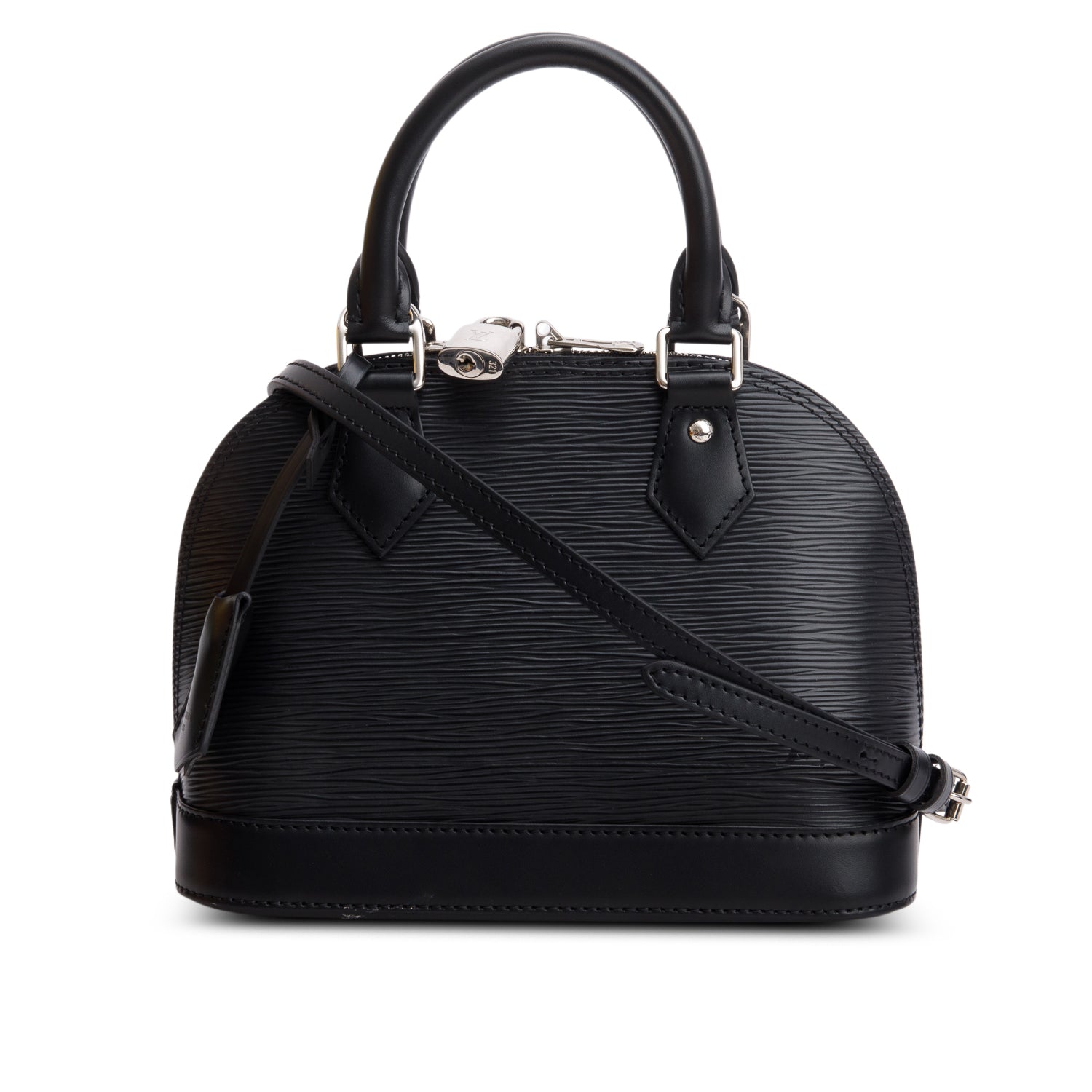 Louis Vuitton Black Epi Leather Alma BB w/ Box & Strap