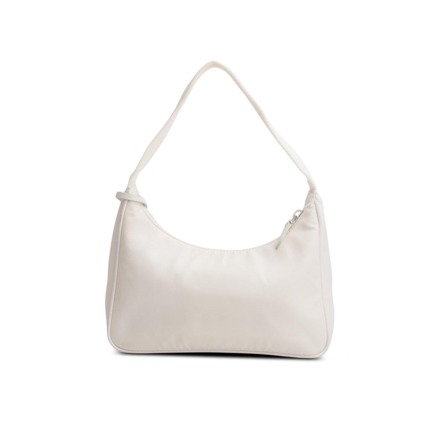 Prada 2021 White Re-Nylon Saffiano Re-Edition 2000 Mini Bag w/ Authenticity Card