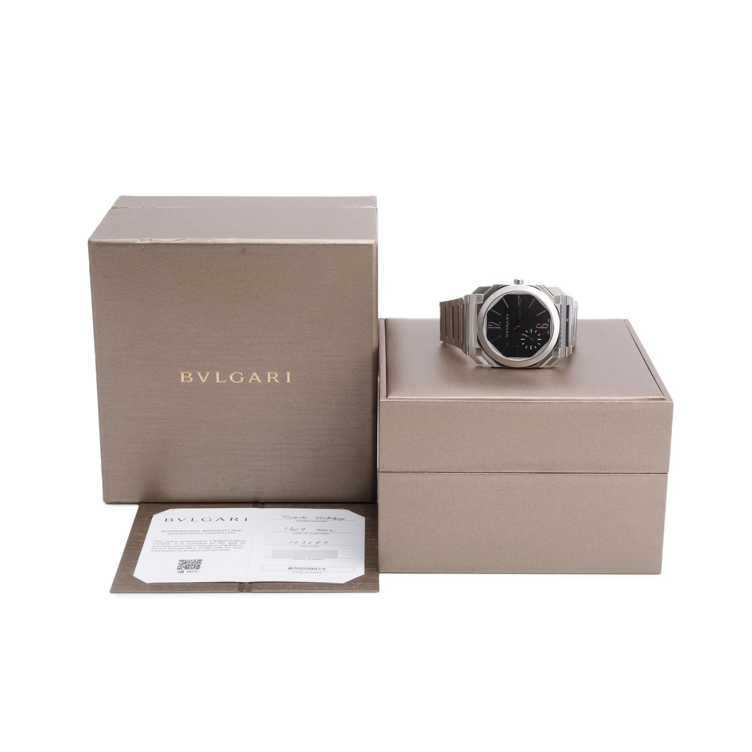 BVLGARI 2022 Stainless Steel Octo Finissimo 40 MM Automatic Watch Back Dial w/ Box & Papers