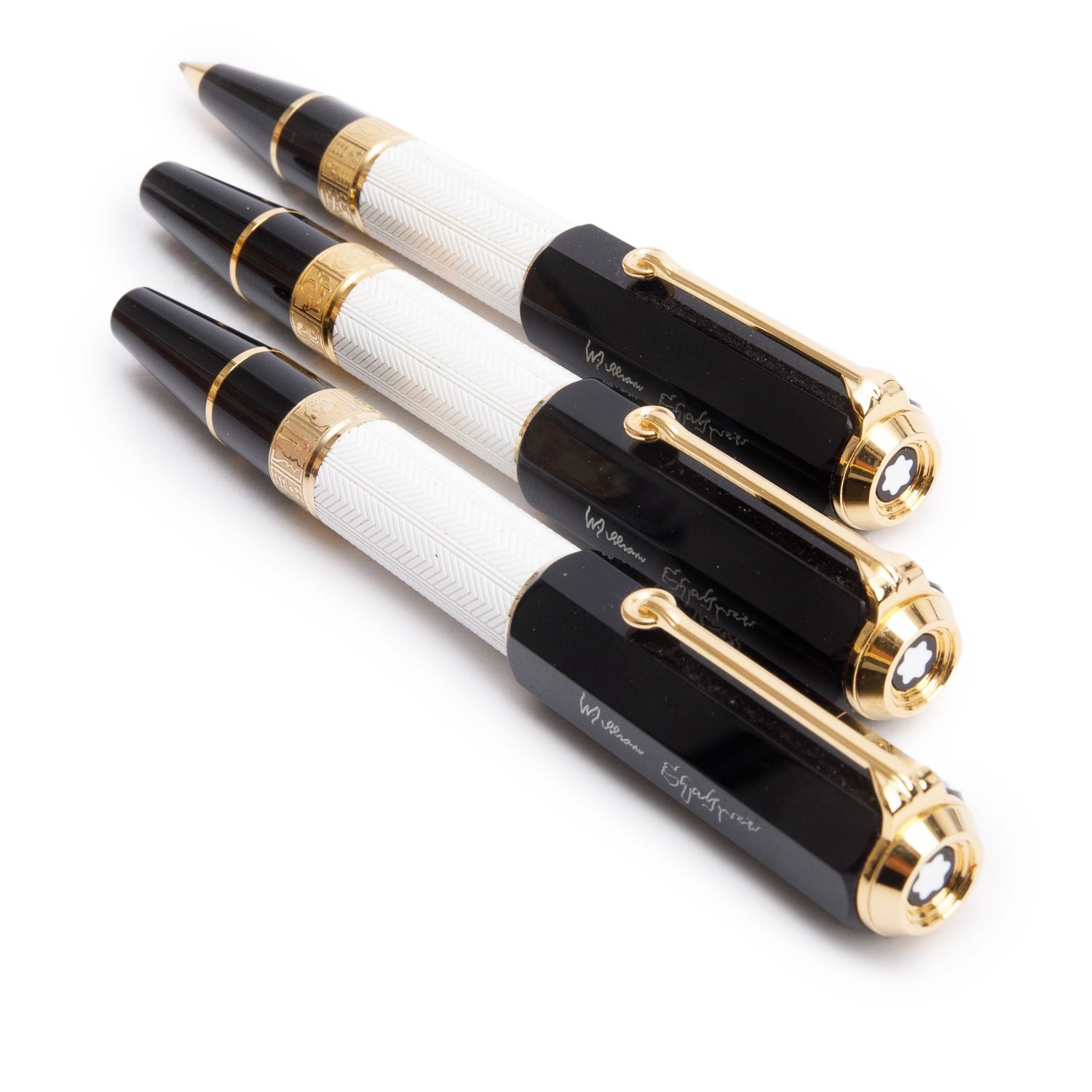 Montblanc Limited Edition Writer's Edition William Shakespeare 3 Piece Set Fountain Pen, Ballpoint Pen, Mechanical Pencil w/ Box, Book & Papers