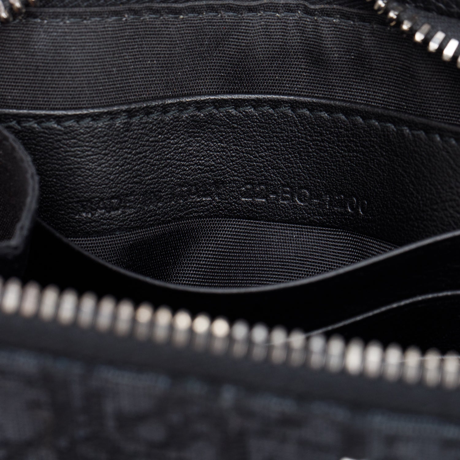 Christian Dior 2020 Black Oblique Jacquard Zipped Pouch w/ Strap