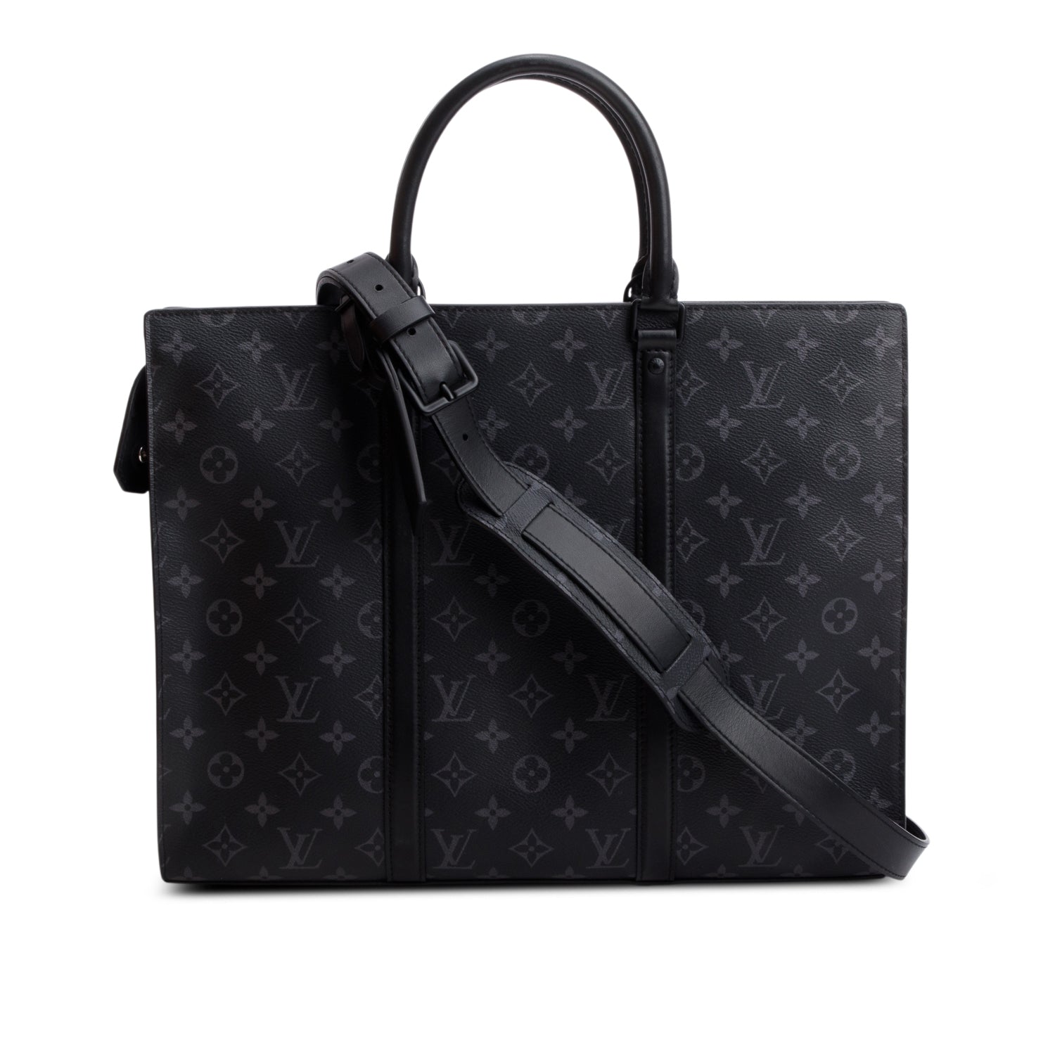 Louis Vuitton Monogram Eclipse Sac Plat 24h w/ Box & Strap