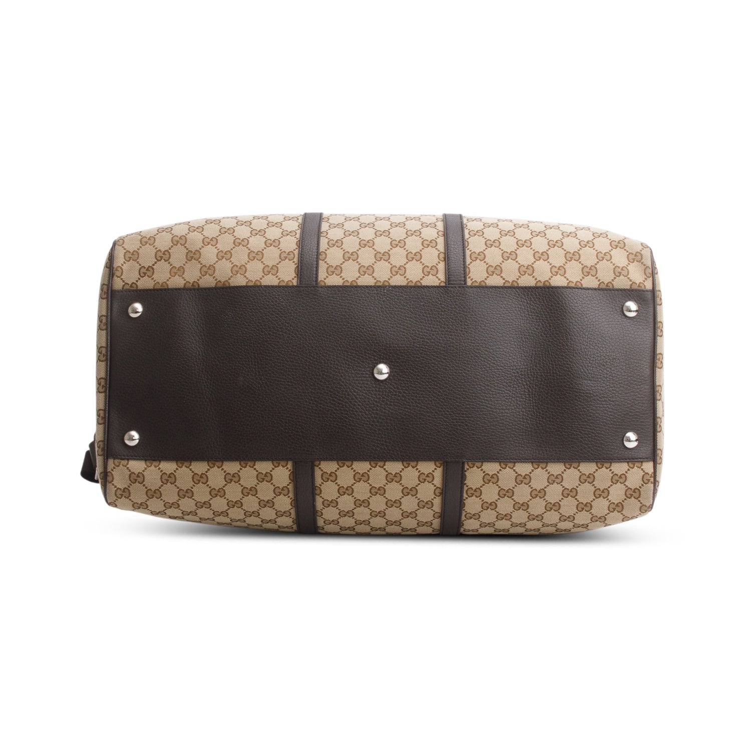 Gucci Monogram Dollar Calfskin Boston Duffle Bag w/ Strap