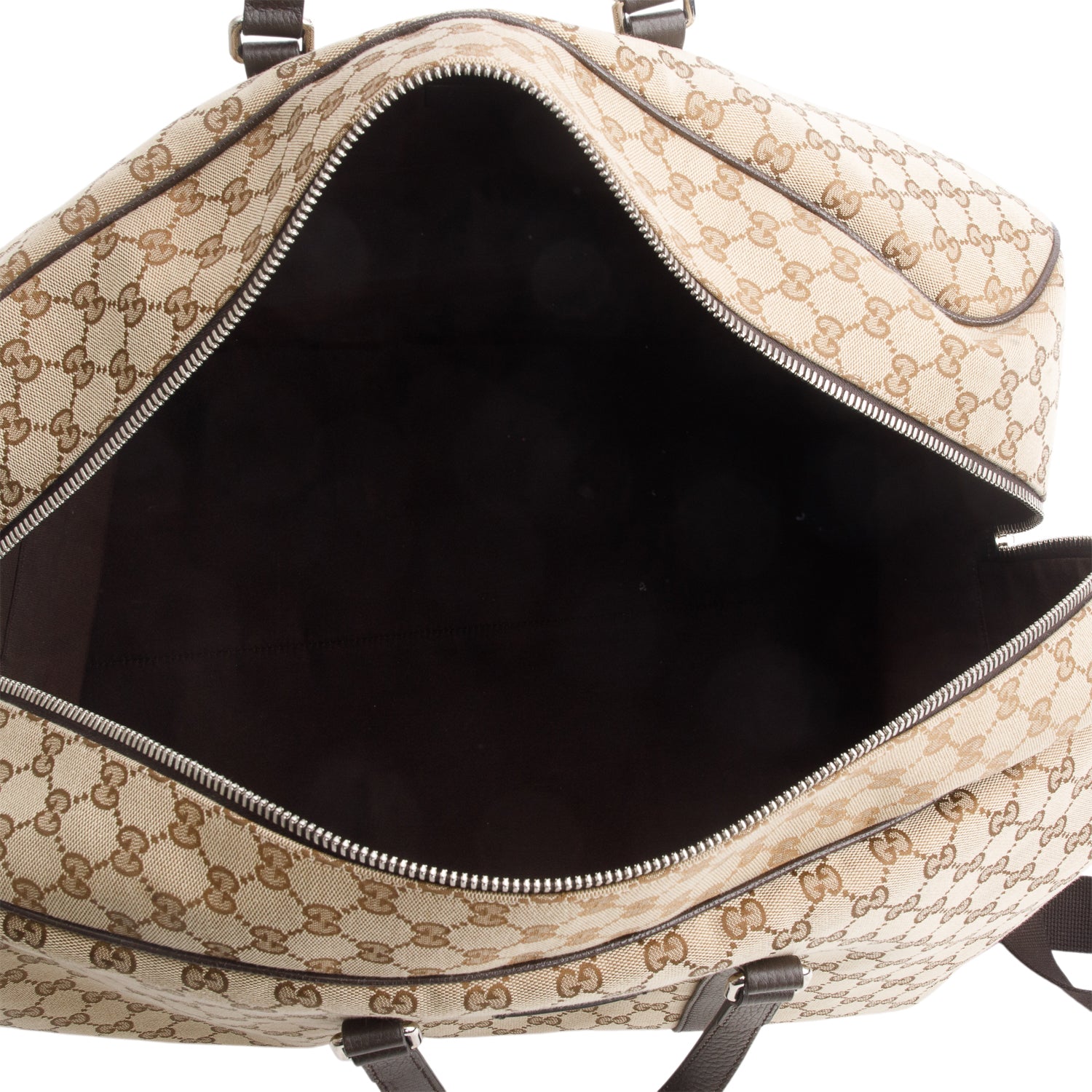 Gucci Monogram Dollar Calfskin Boston Duffle Bag w/ Strap