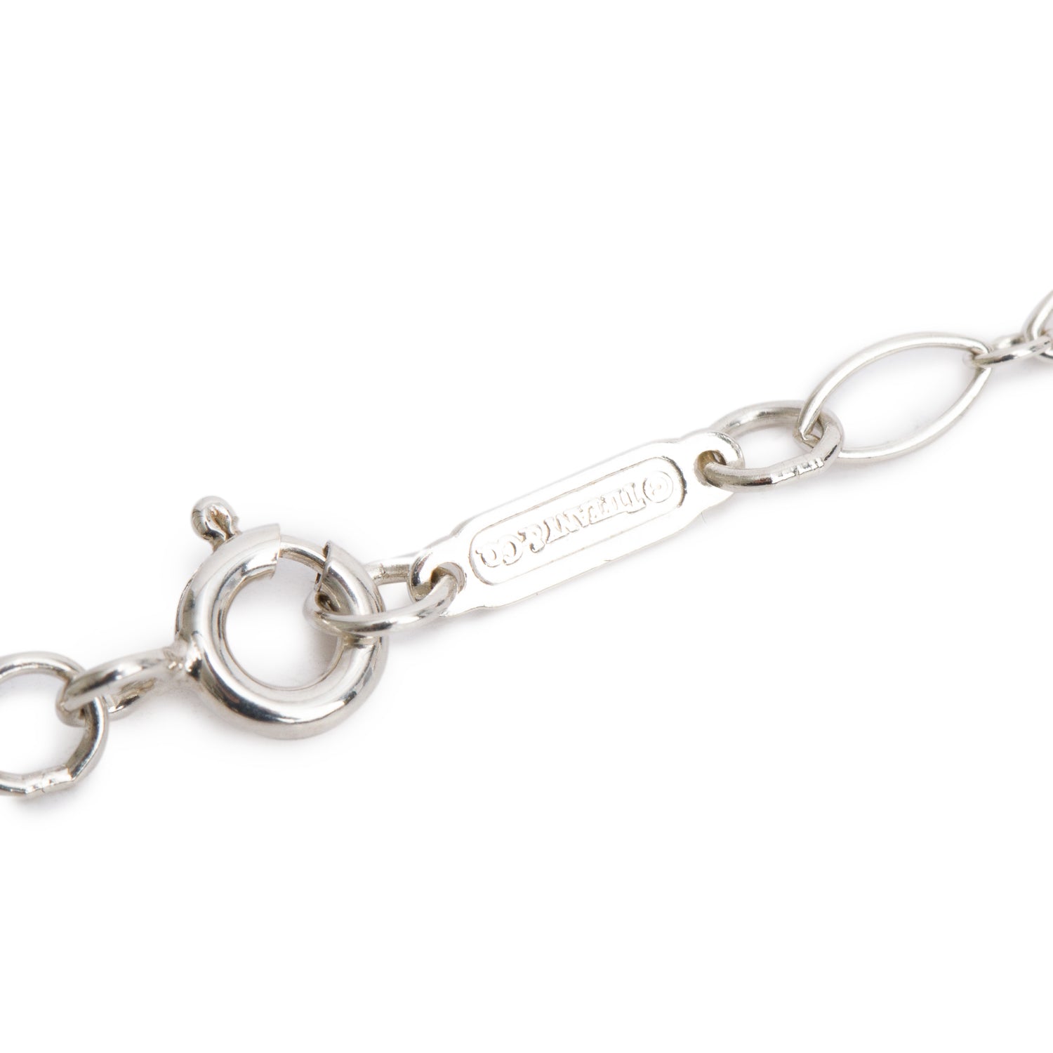 Tiffany & Co. Sterling Silver Large Fleur de Lis Key Pendant Necklace