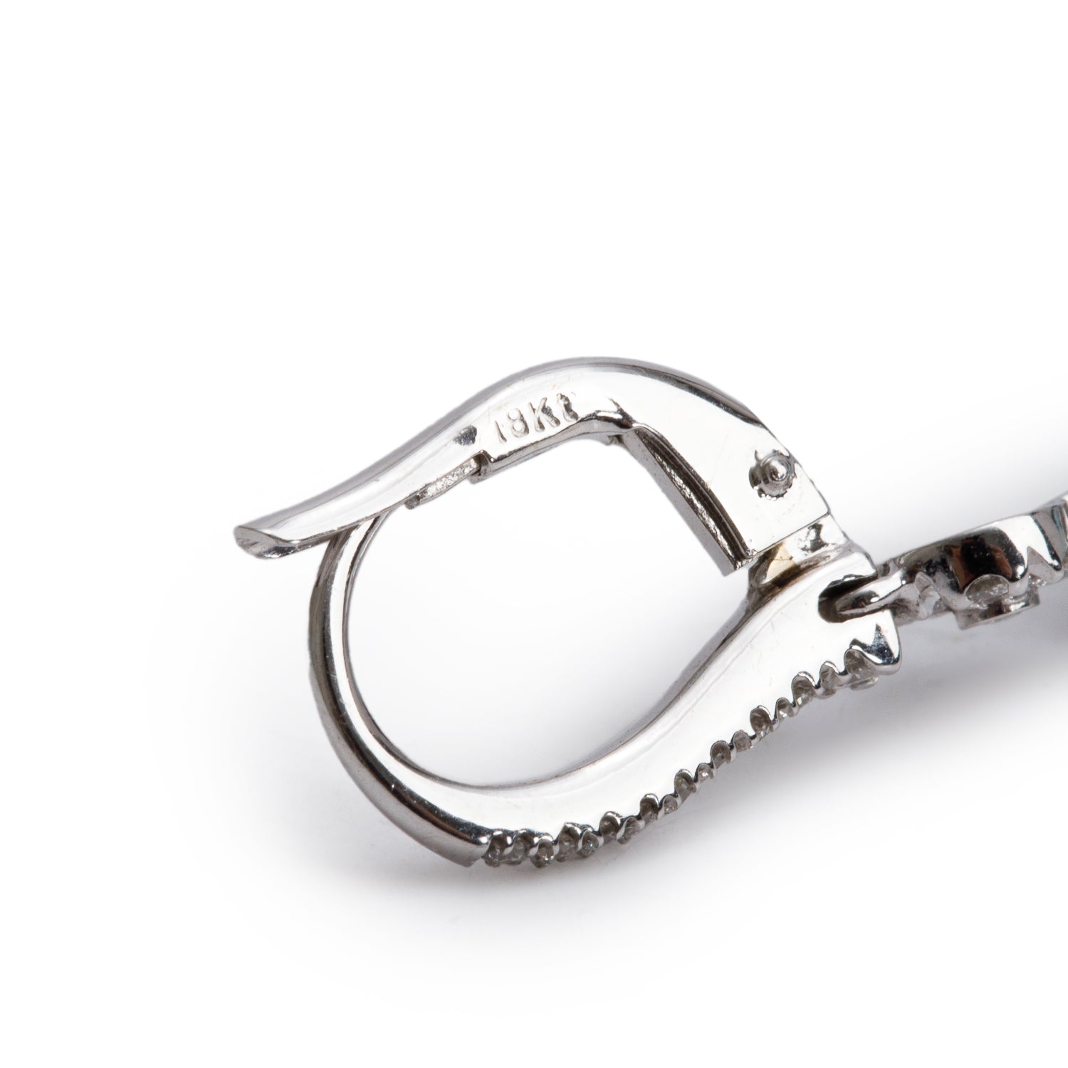 18k White Gold Turquoise & Diamond Drop Earrings