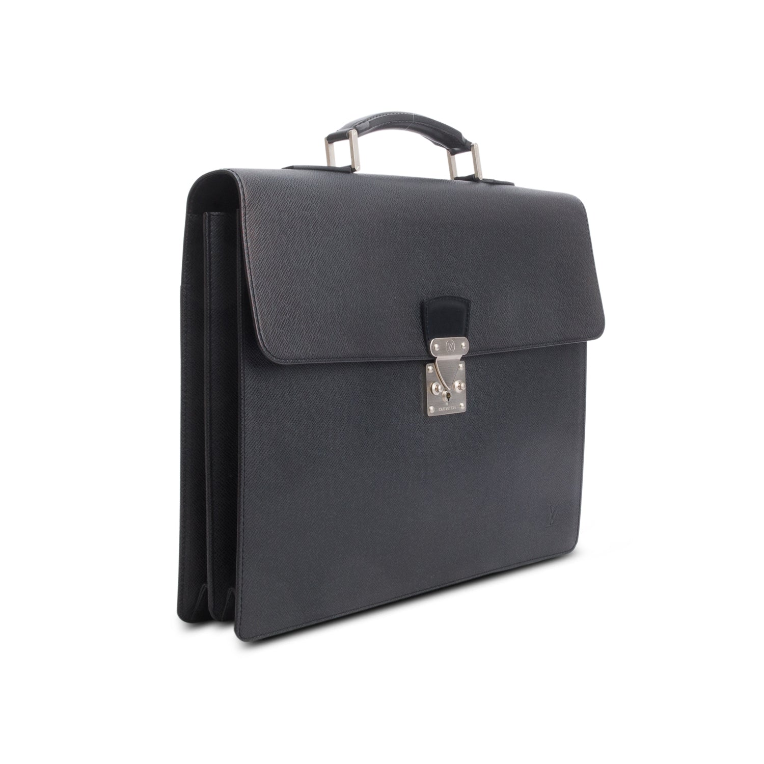 Louis Vuitton Black Taiga Leather Neo Robuston 2 Compartment Briefcase