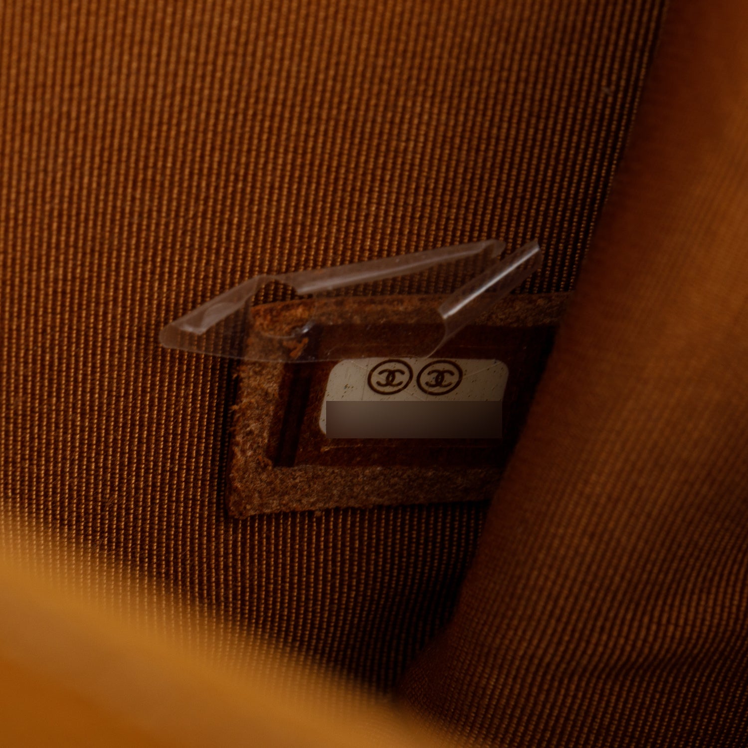 Chanel Tan Caviar Quilted Small CC Box Top Flap w/ Authenticity Card