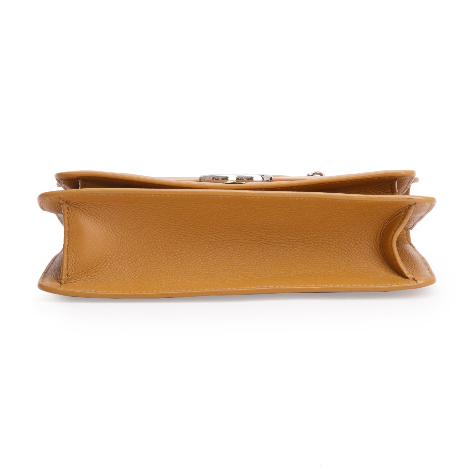 Chanel Tan Caviar Quilted Small CC Box Top Flap w/ Authenticity Card