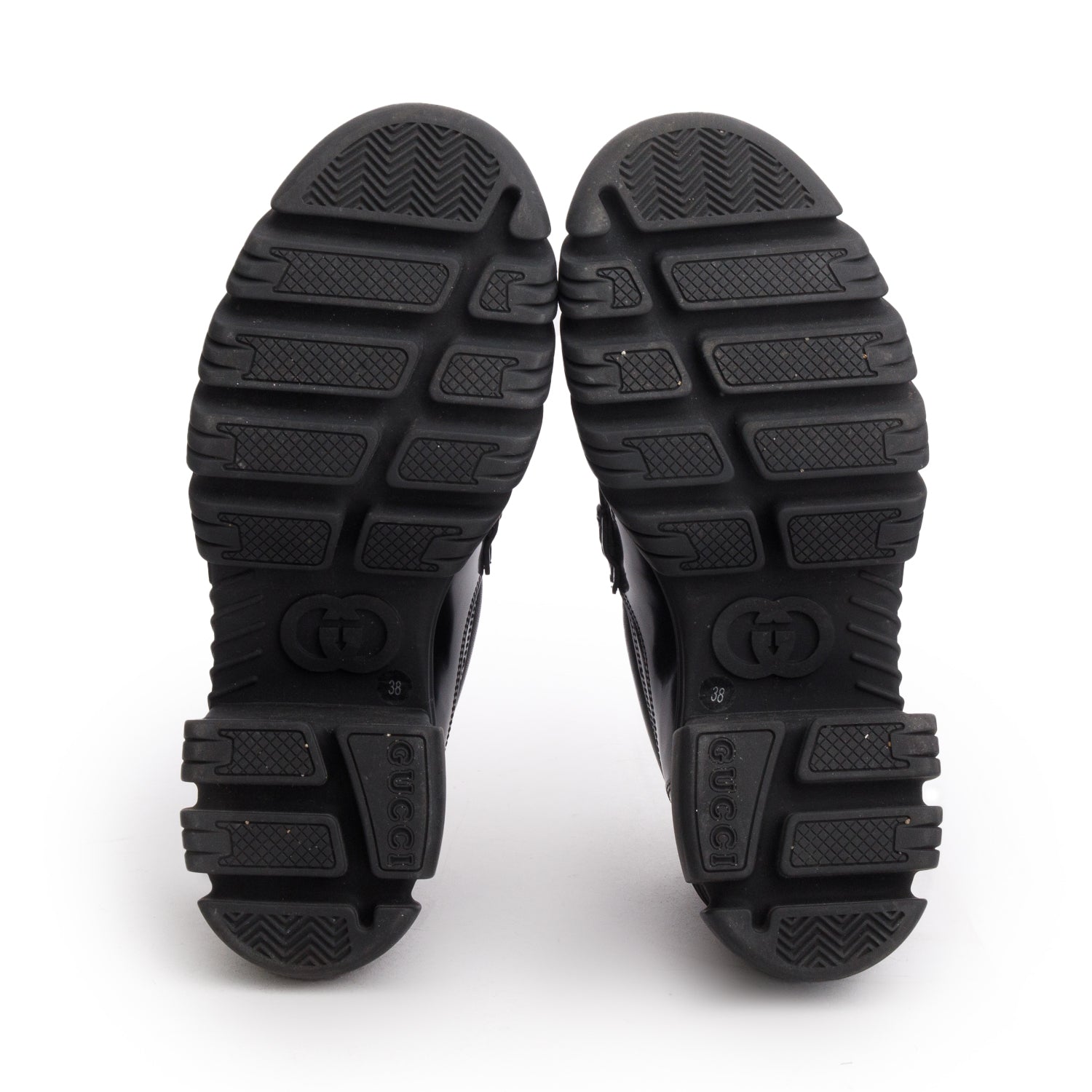 Gucci Black Nappa Samoa Horsebit Lug Sole Loafer, Size 38 w/ Box