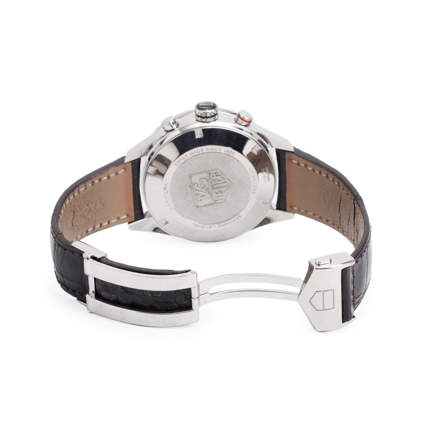 Tag Heuer Stainless Steel Carrera 43 MM Automatic Chronograph Watch Brown Dial CV2A12 w/ Box & Papers