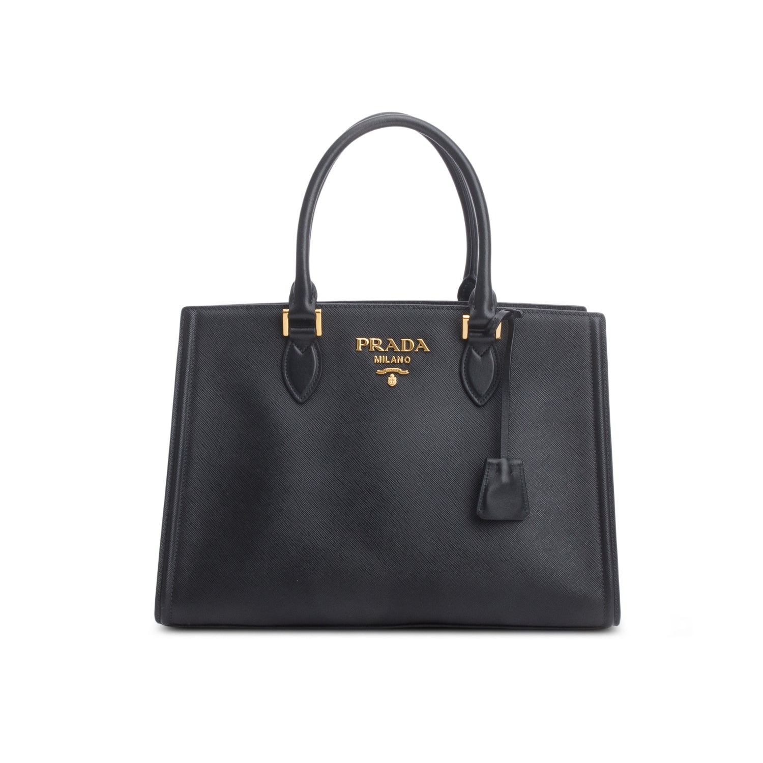Prada Black Saffiano Soft Calfskin Tote w/ Strap