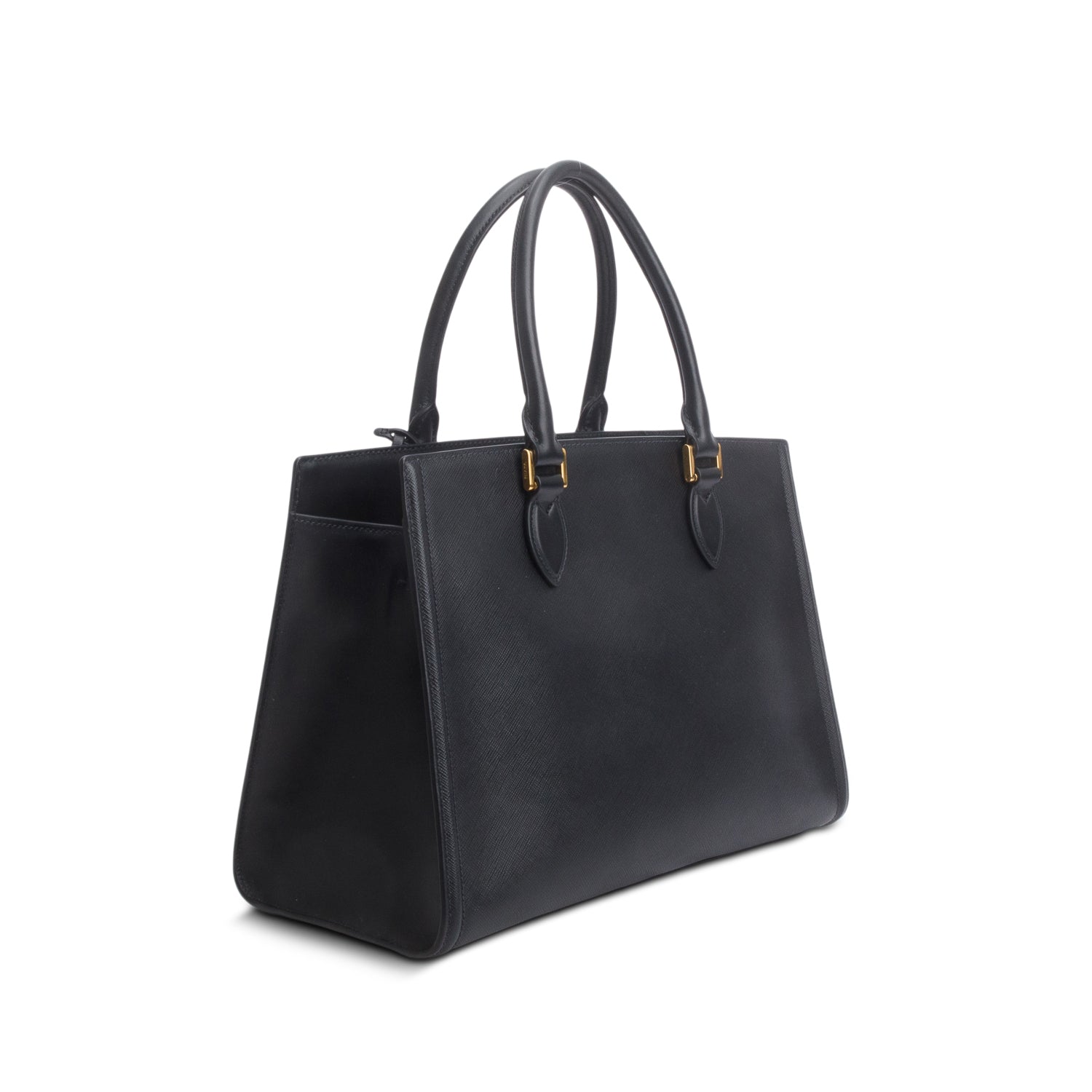 Prada Black Saffiano Soft Calfskin Tote w/ Strap