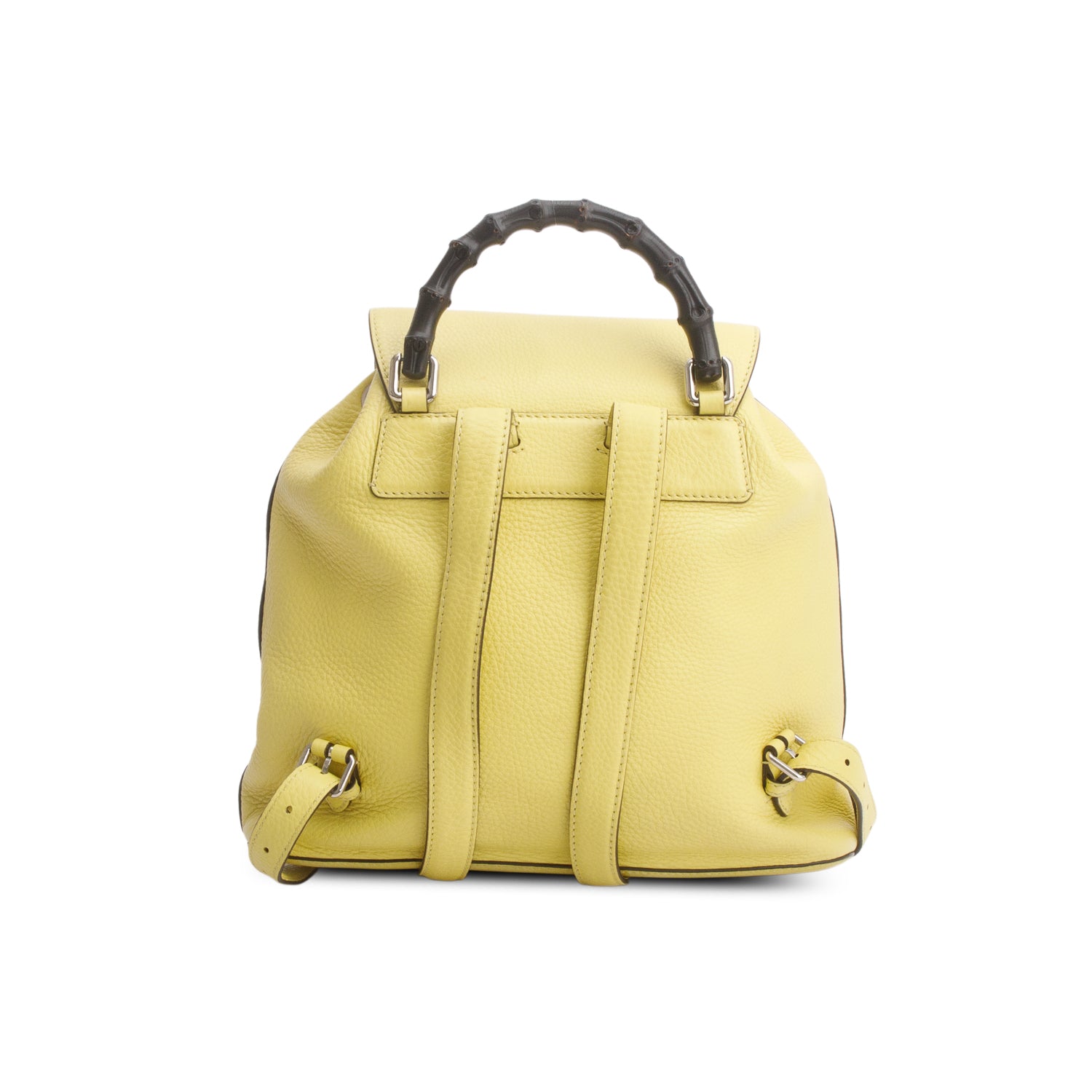 Gucci Green Cellaries Calfskin Medium Bamboo Backpack