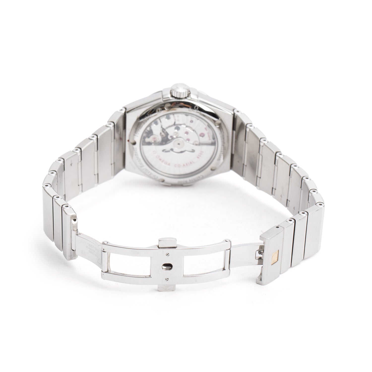 Omega Stainless Steel Constellation 38 MM Automatic Watch Black Diamond Dial