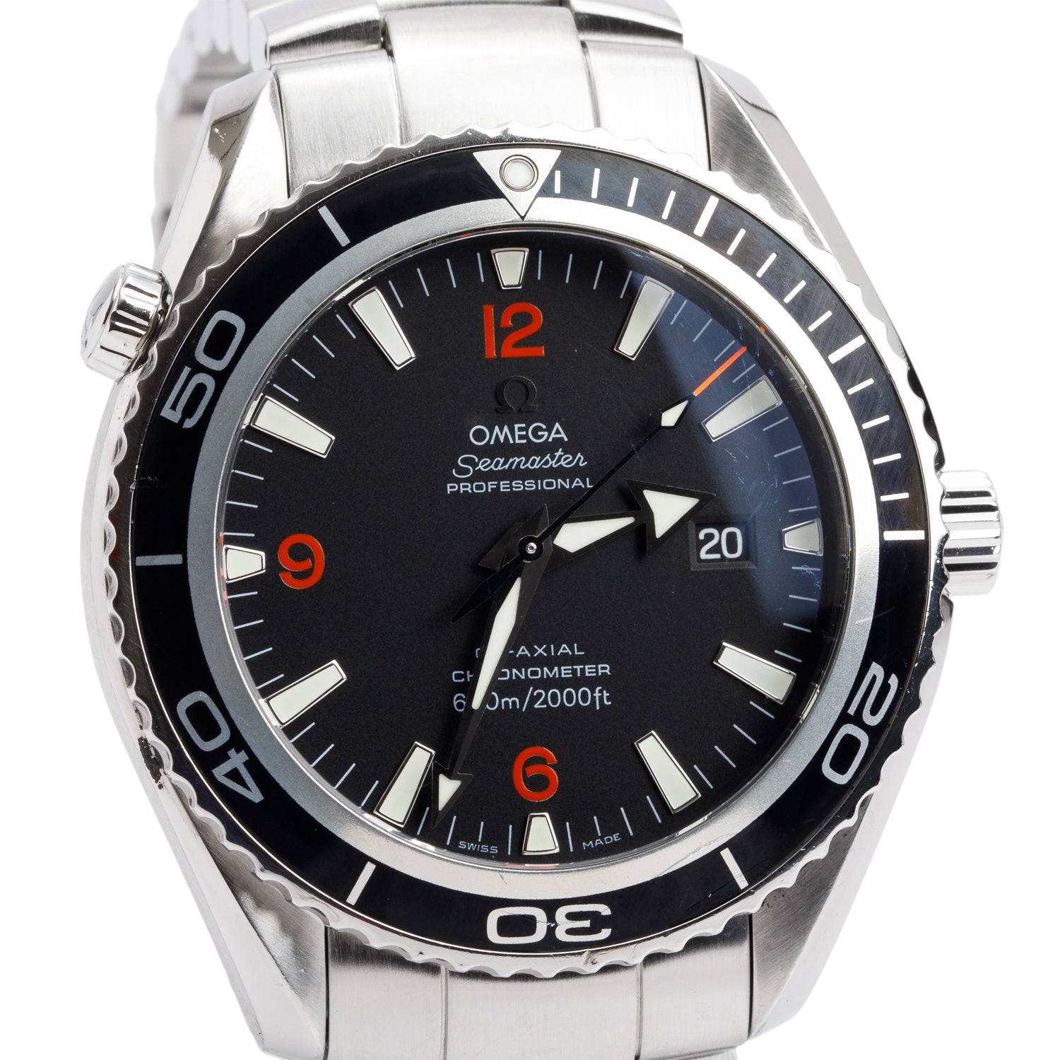Omega Stainless Steel Seamaster Planet Ocean 600M Co-Axial Chronometer 45 MM Automatic Watch