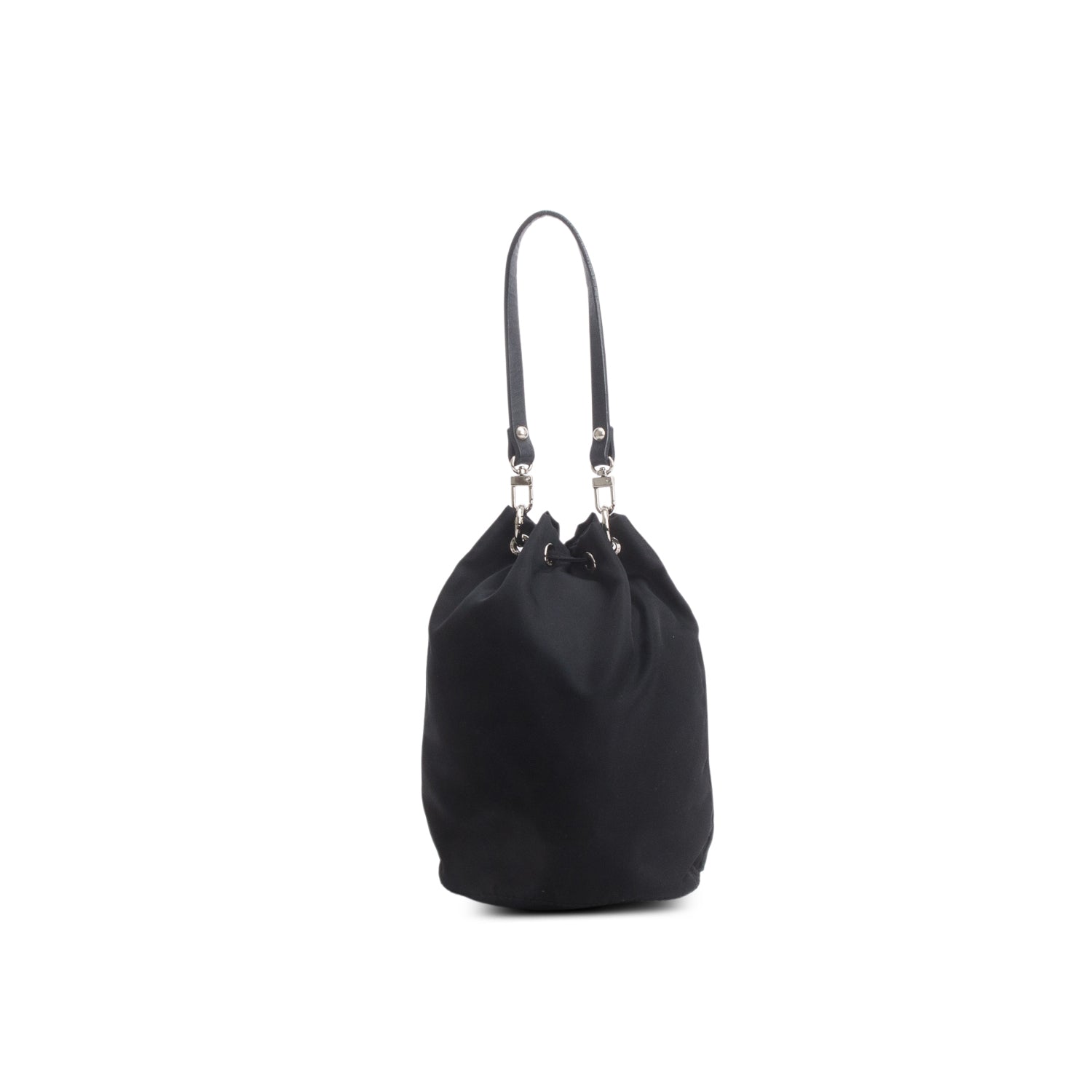 Prada Black Re-Nylon Bucket Pouch w/ Straps