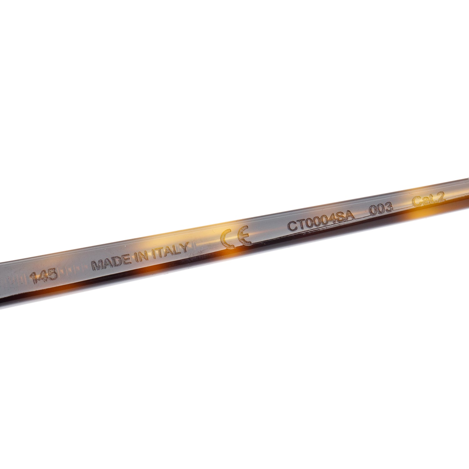 Cartier CT0004SA Brown Havana Acetate Square Sunglasses w/ Box & Case