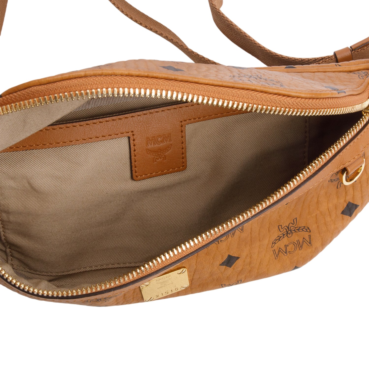 MCM Cognac Visetos Fursten Belt Bag