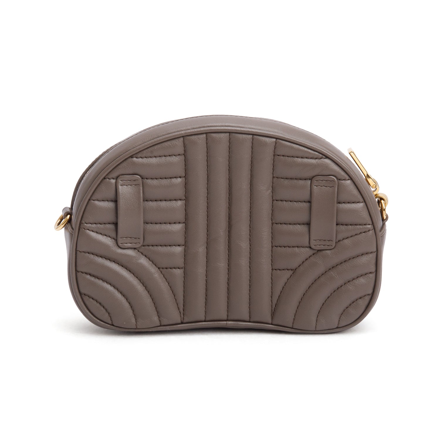 Prada Taupe Qilted Soft Calfskin Diagramme Camera Bag