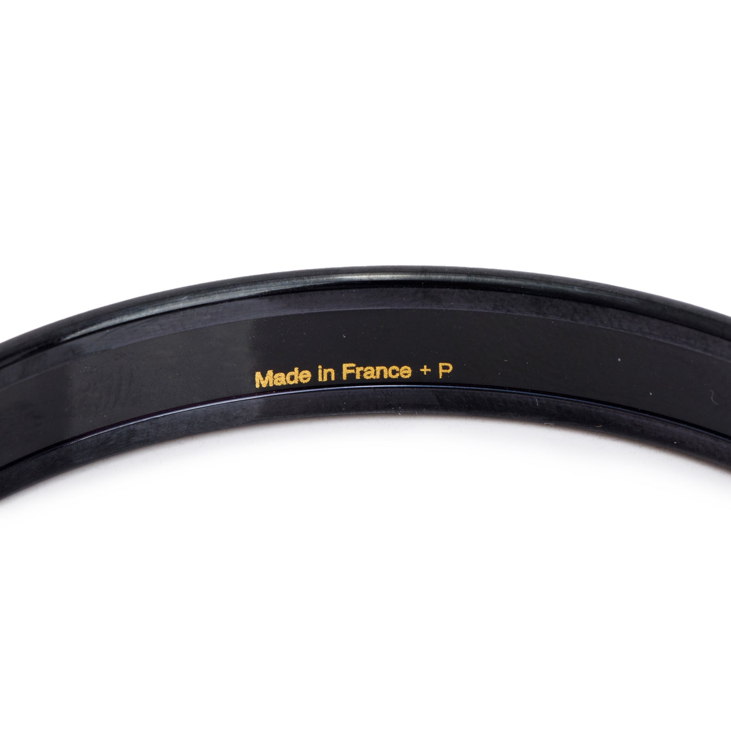 Hermes Black PVD Black/Purple Brazil Painted Enamel Narrow Bangle w/ Box