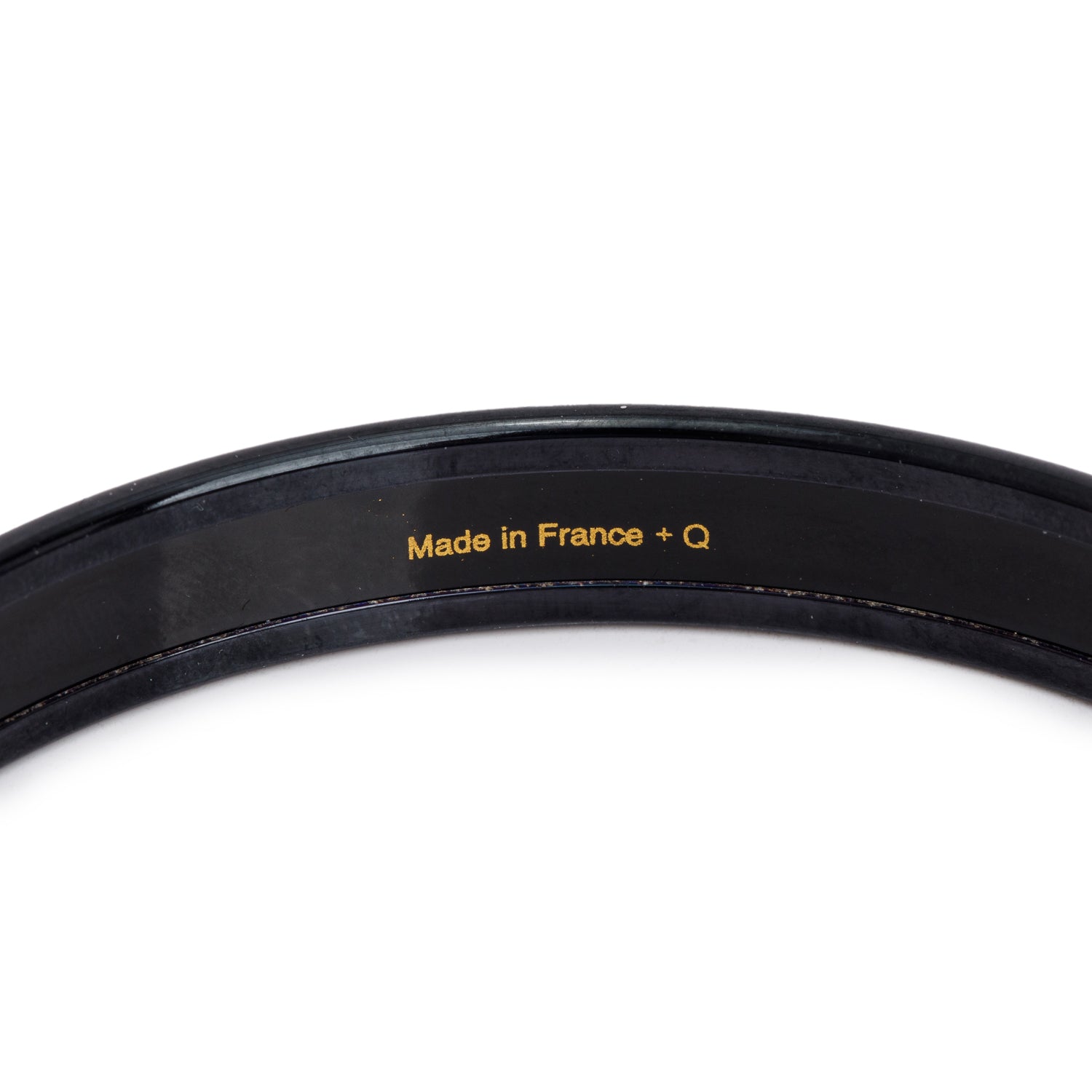 Hermes Black PVD Black/Grey Brazil Painted Enamel Narrow Bangle w/ Box