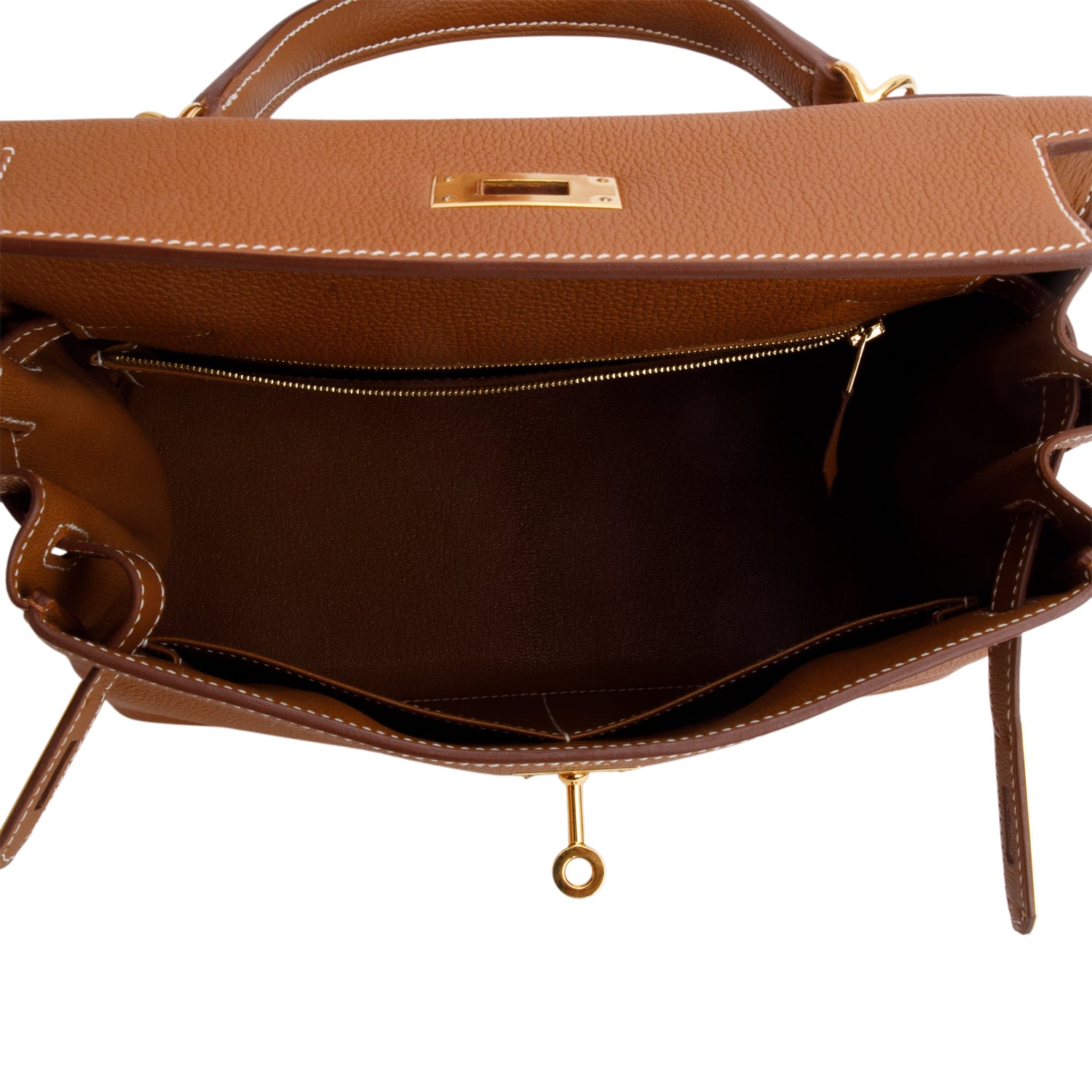 Hermes 2025 Gold Togo Kelly II Retourne 28 w/ Box & Strap